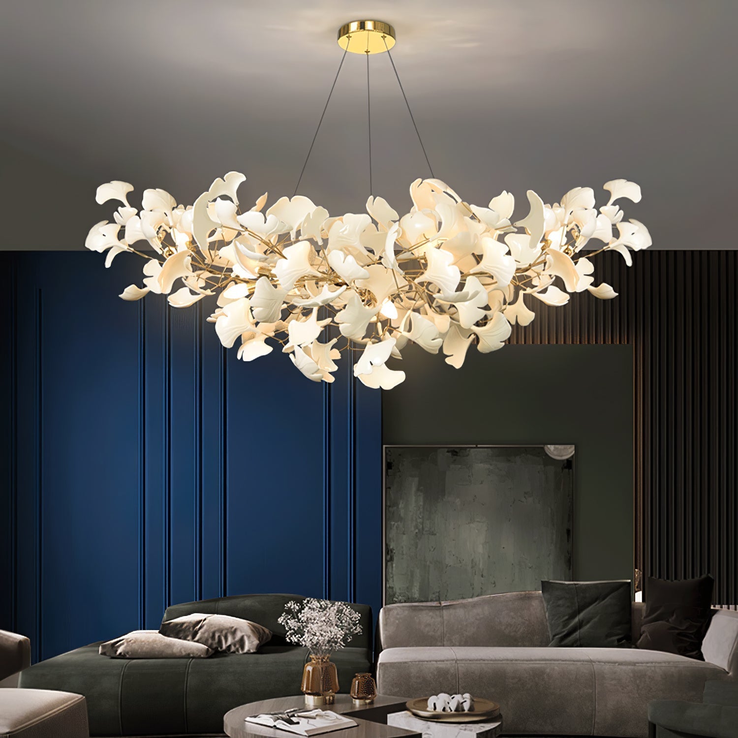Gingko Chandelier B - Blowlighting