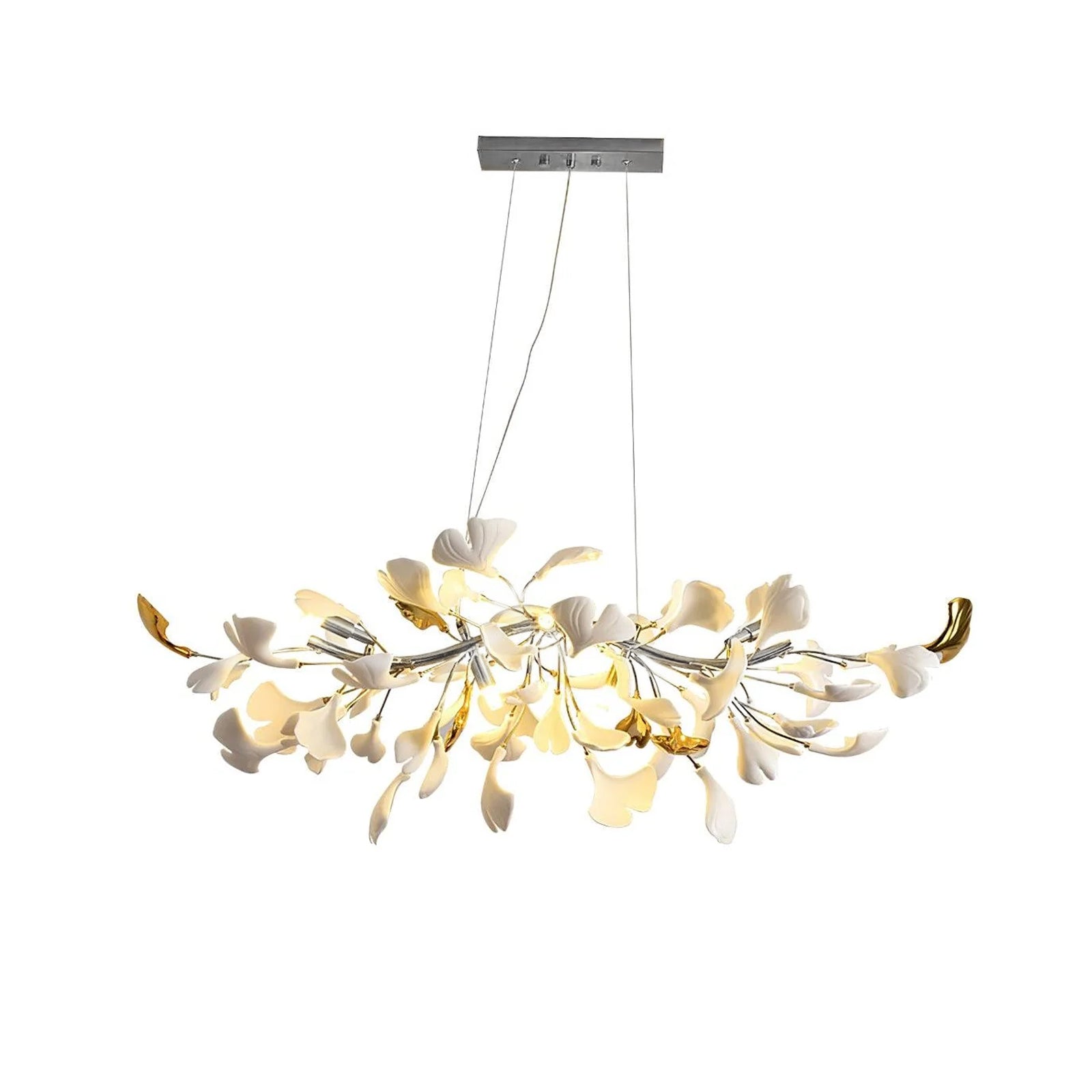 Olivia Ceramic Gingko Linear Chandelier - Letslighting