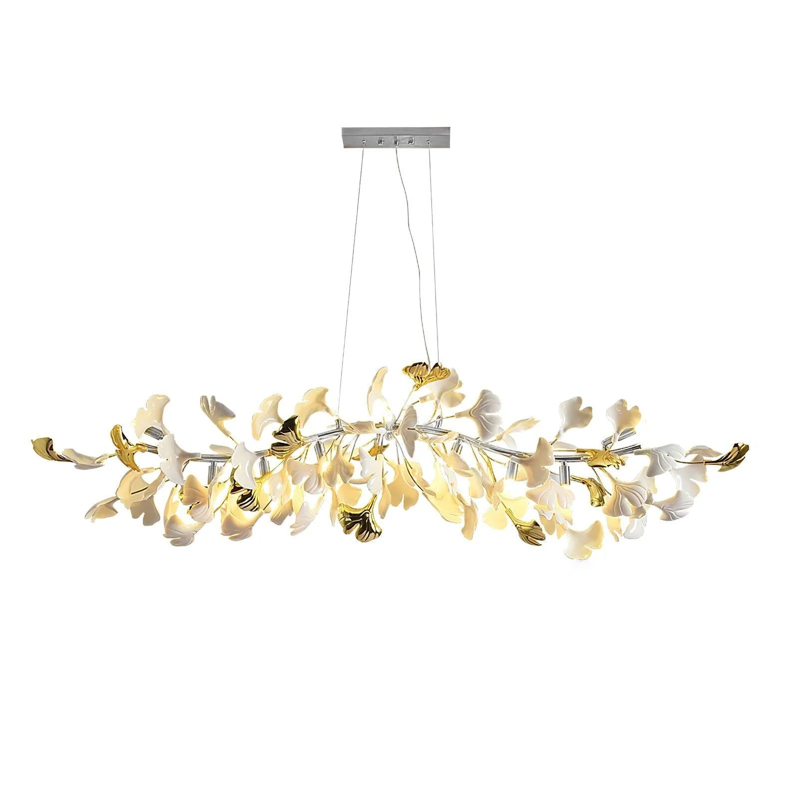Olivia Ceramic Gingko Linear Chandelier - Letslighting