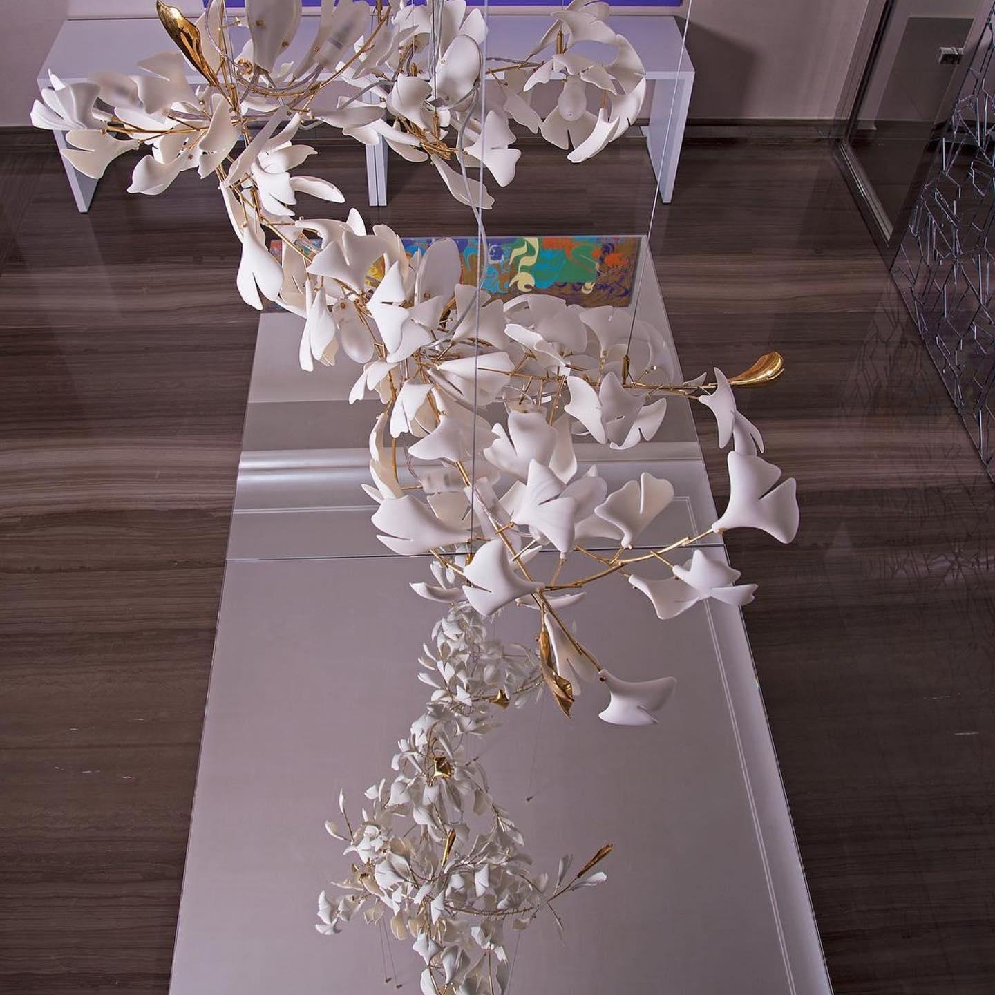 Gingko Chandelier F Style Nature-Inspired Elegance - Letslighting