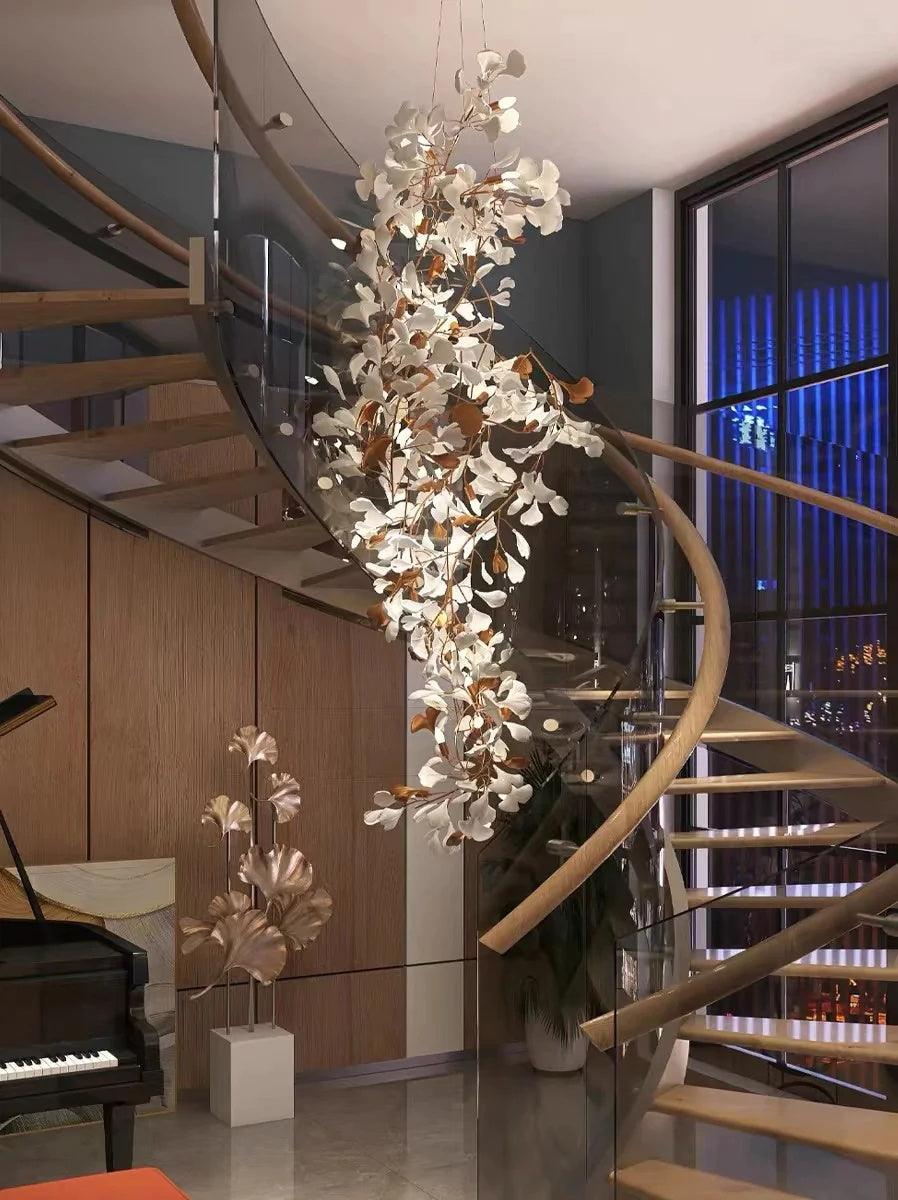 Gingko Chandelier F Style Nature-Inspired Elegance - Letslighting