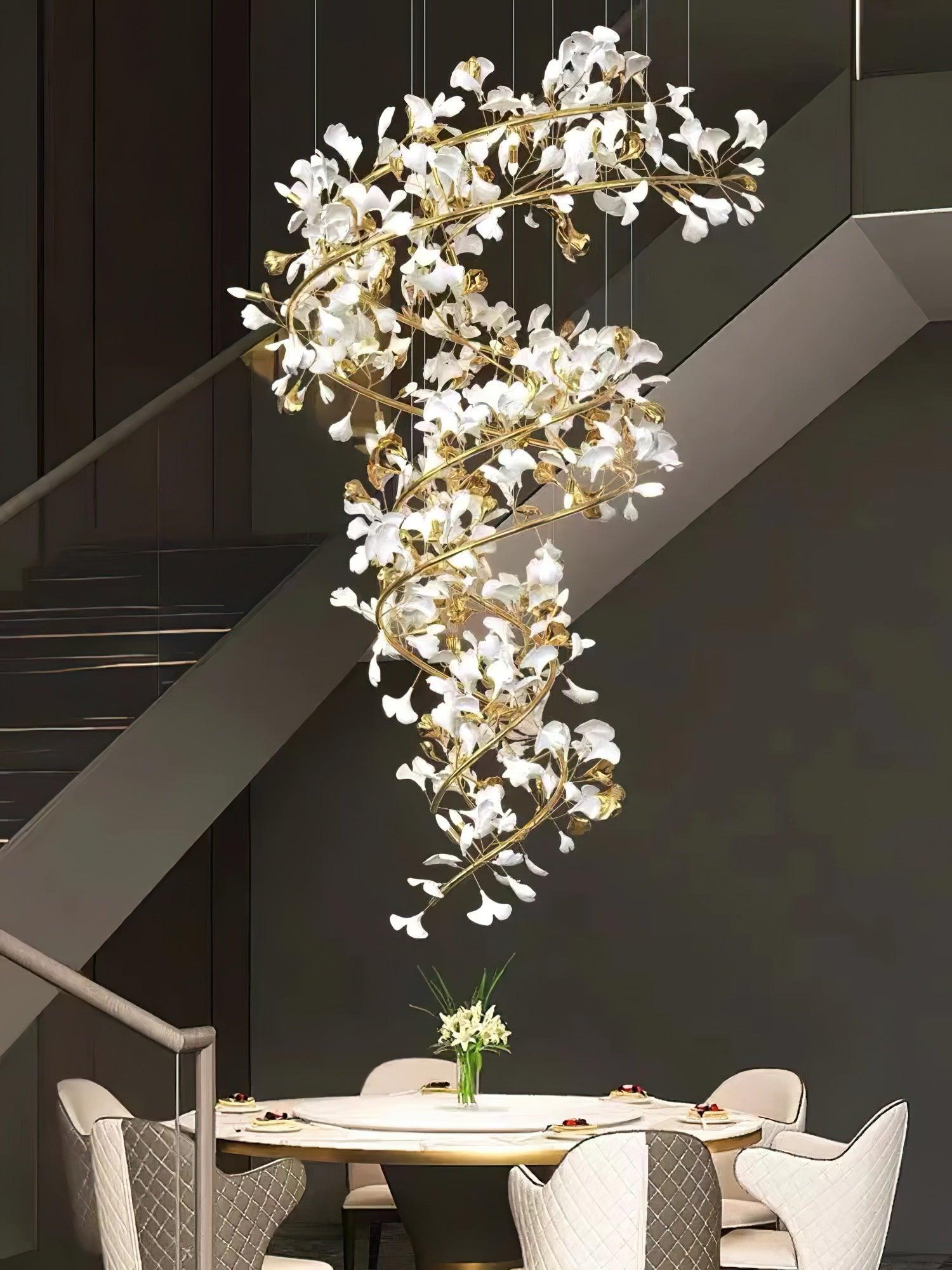 Gingko Chandelier F Style Nature-Inspired Elegance - Letslighting