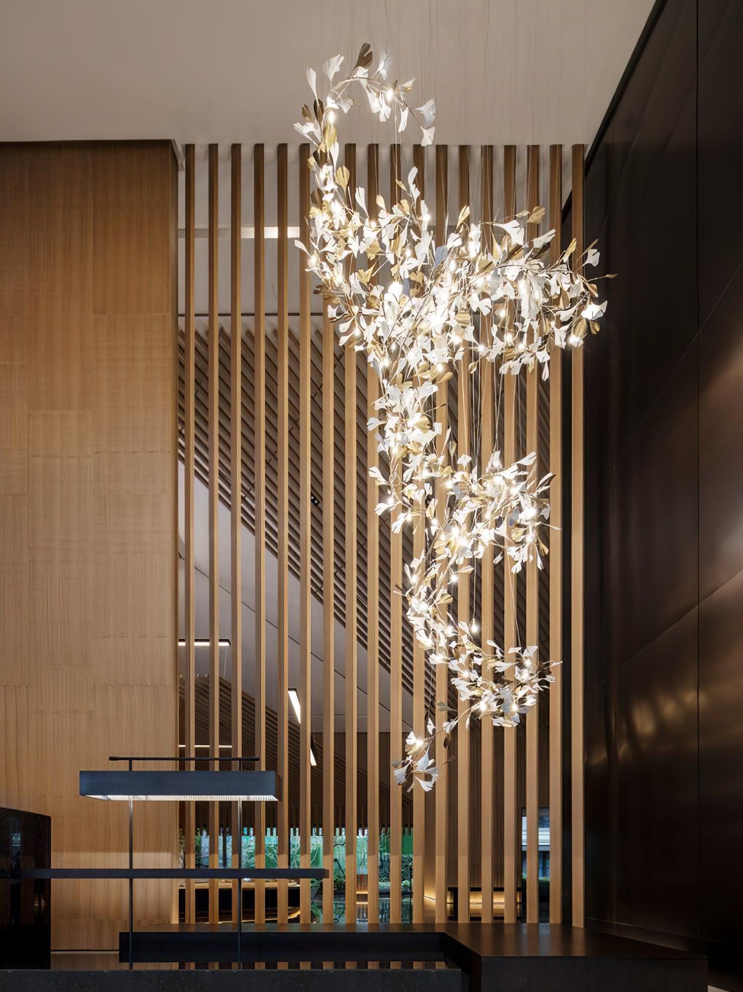 Gingko Chandelier F Style Nature-Inspired Elegance - Letslighting