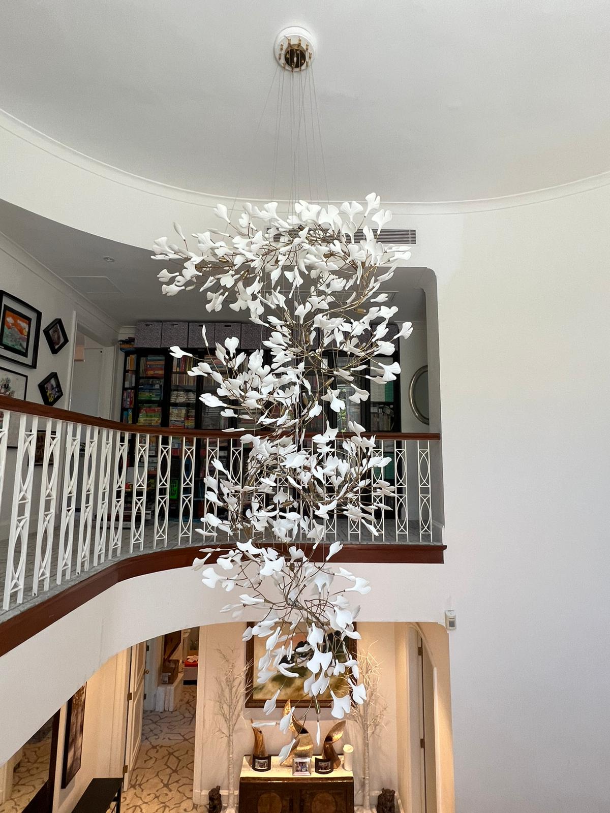 Gingko Chandelier F Style Nature-Inspired Elegance - Letslighting