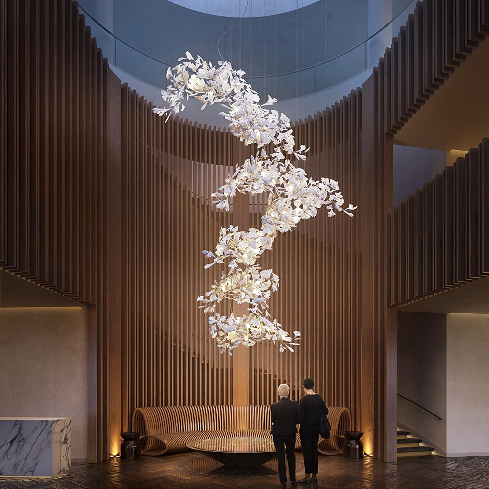 Gingko Chandelier F Style Nature-Inspired Elegance - Letslighting