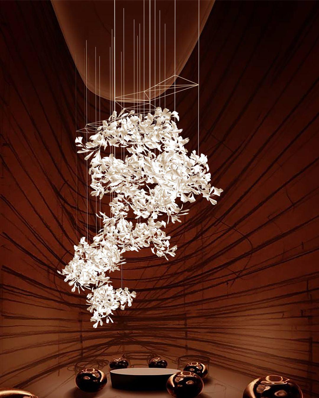 Gingko Chandelier F Style Nature-Inspired Elegance - Letslighting