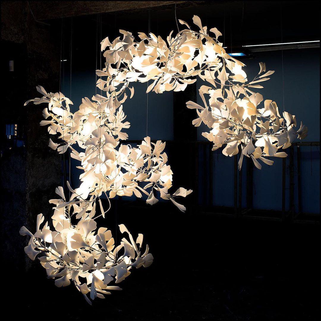 Gingko Chandelier F Style Nature-Inspired Elegance - Letslighting