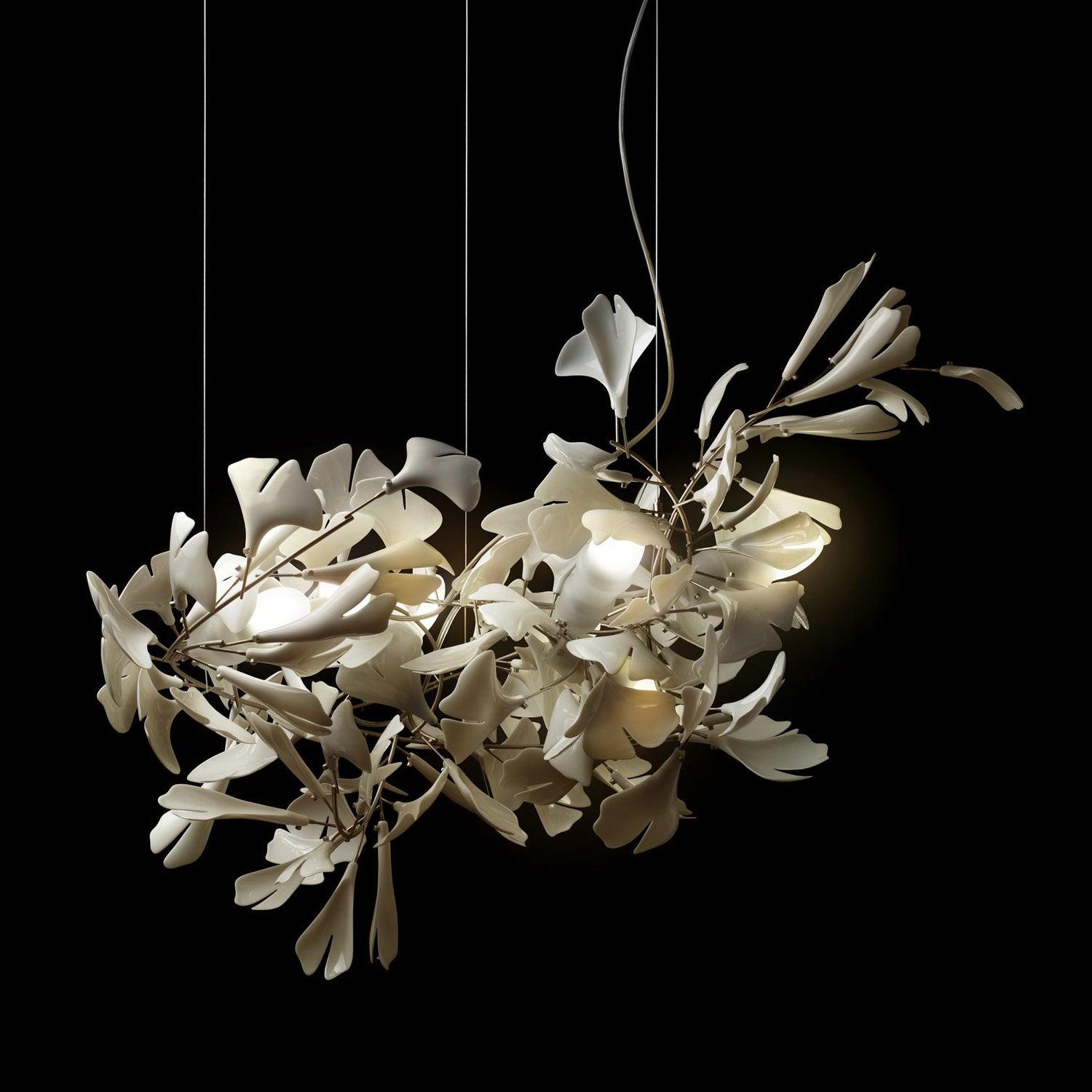 Gingko Chandelier G Style Leaf Branch Shape Modern - Letslighting