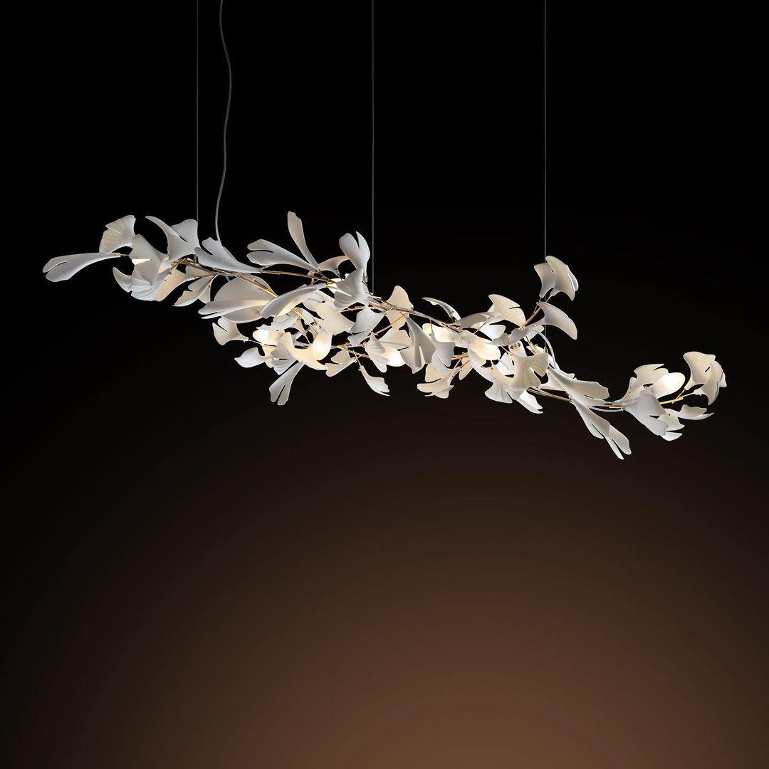 Gingko Chandelier G Style Leaf Branch Shape Modern - Letslighting
