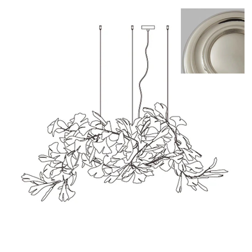 Gingko Chandelier G Style Leaf Branch Shape Modern - Letslighting