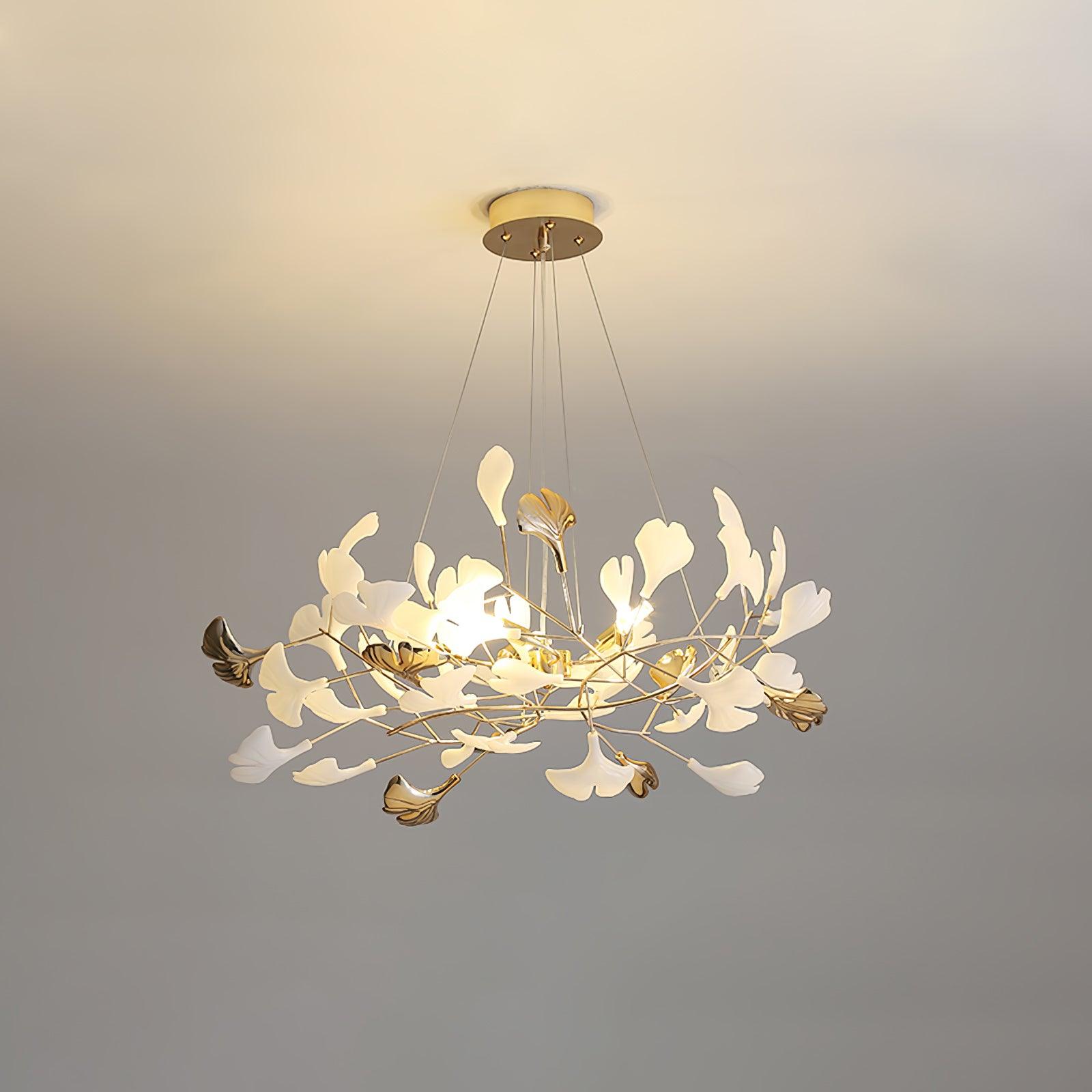 Olivia Ceramic Gingko Chandelier 3 Styles - Letslighting