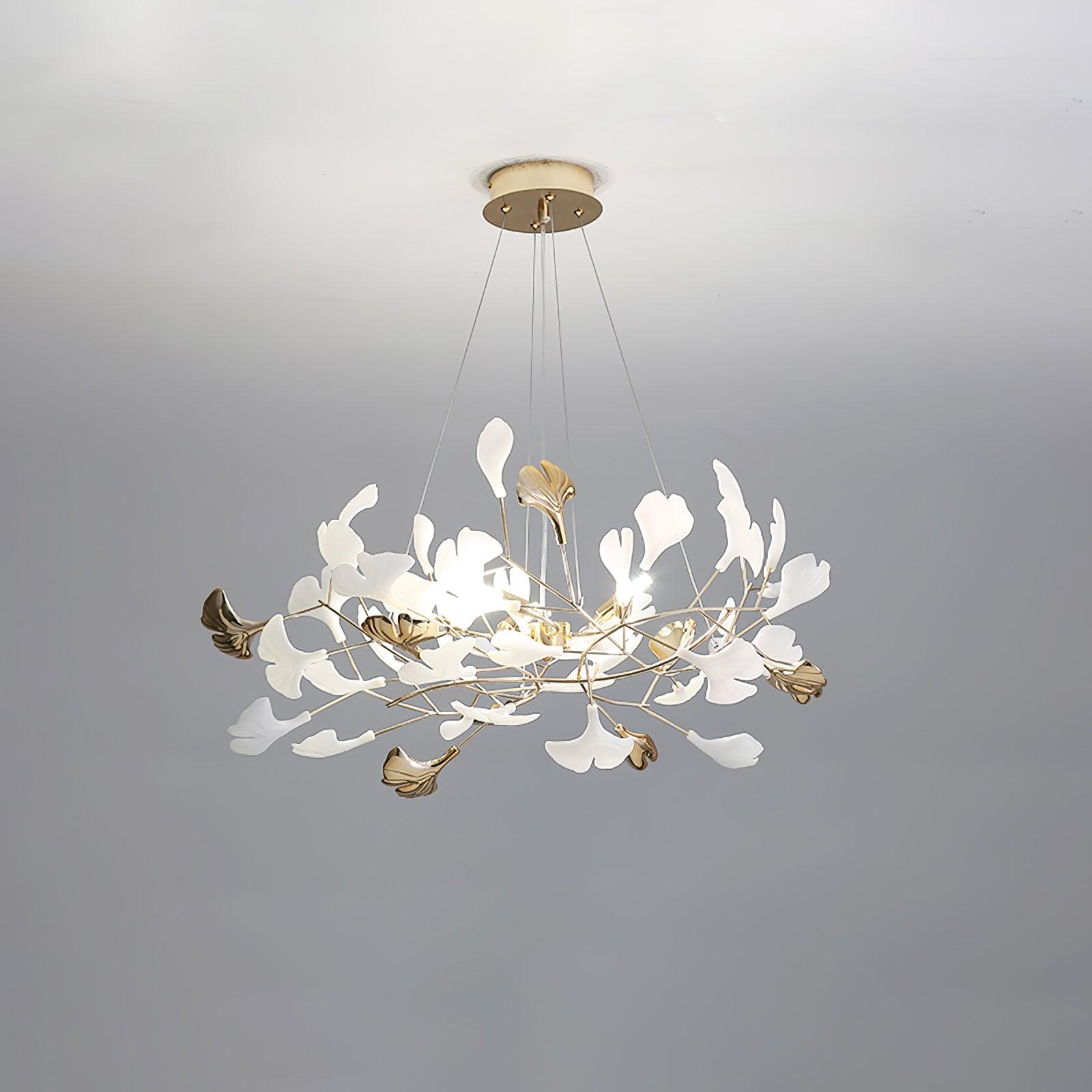 Olivia Ceramic Gingko Chandelier 3 Styles - Letslighting