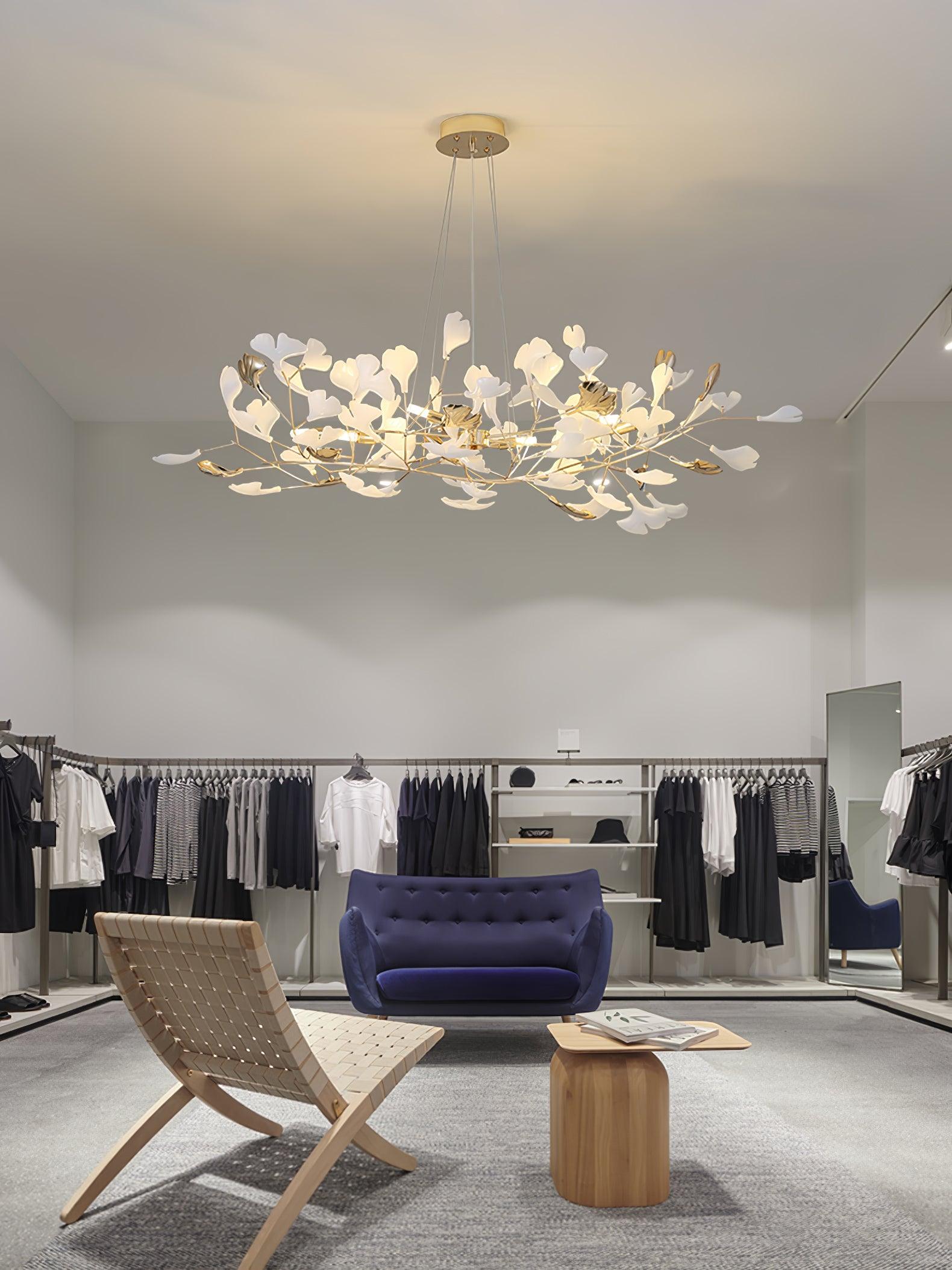 Olivia Ceramic Gingko Chandelier 3 Styles - Letslighting