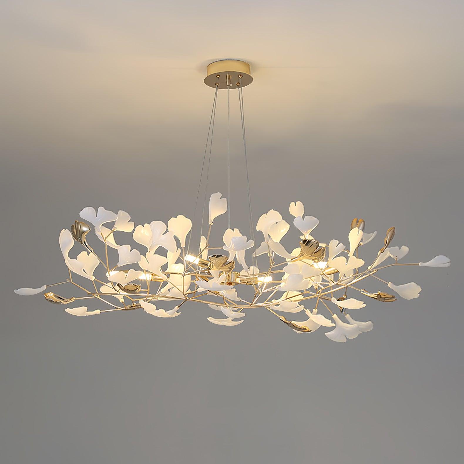 Olivia Ceramic Gingko Chandelier 3 Styles - Letslighting
