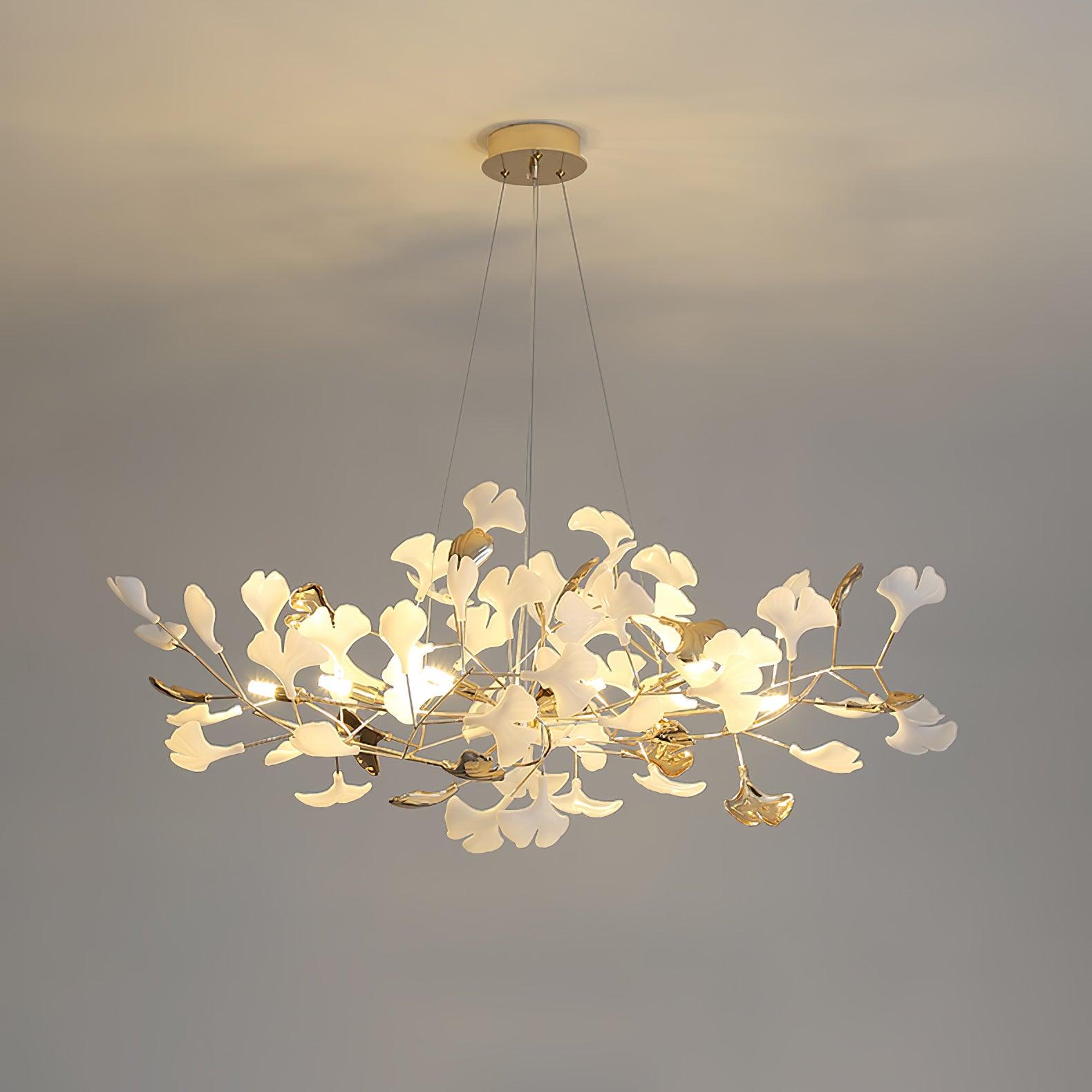 Olivia Ceramic Gingko Chandelier 3 Styles - Letslighting