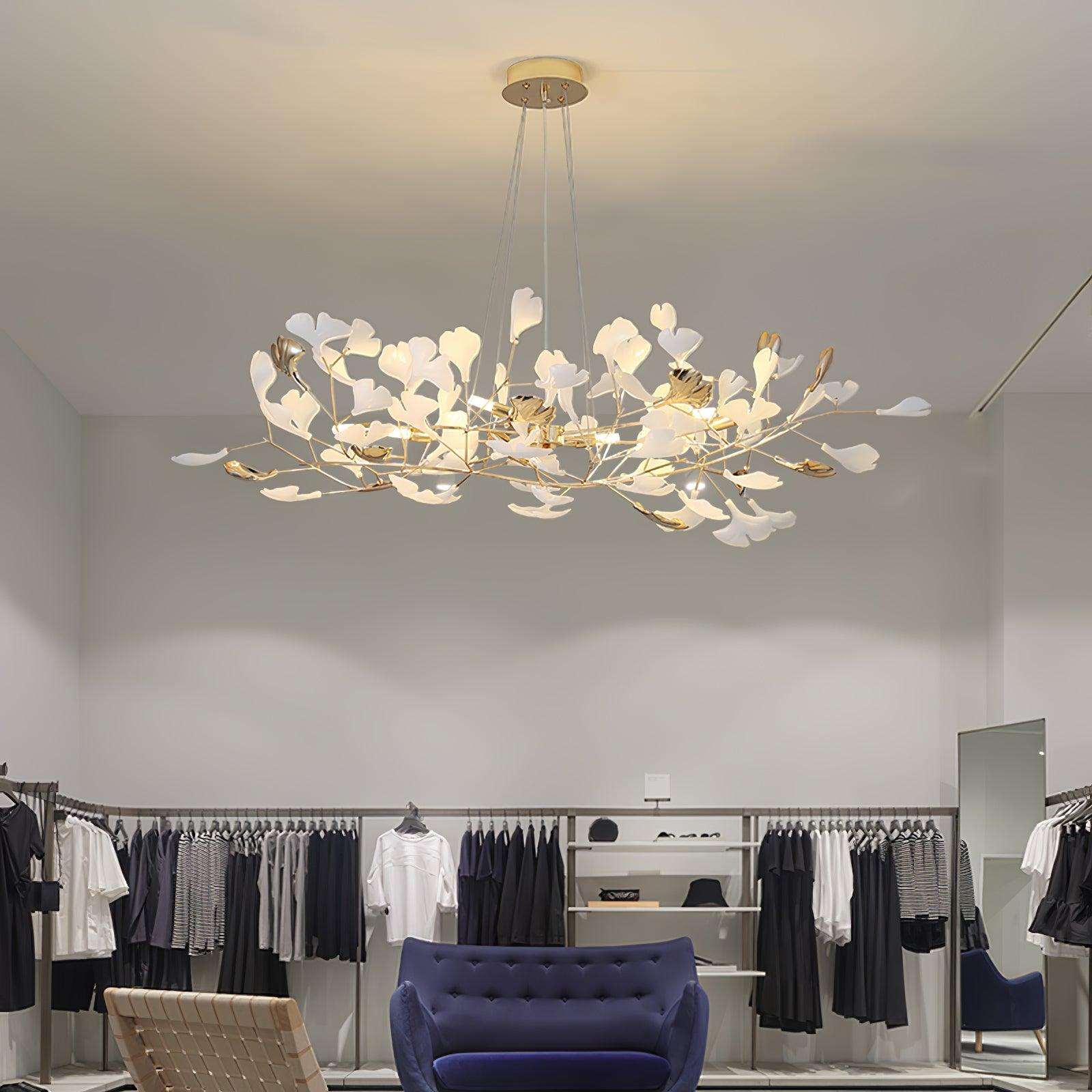 Olivia Ceramic Gingko Chandelier 3 Styles - Letslighting