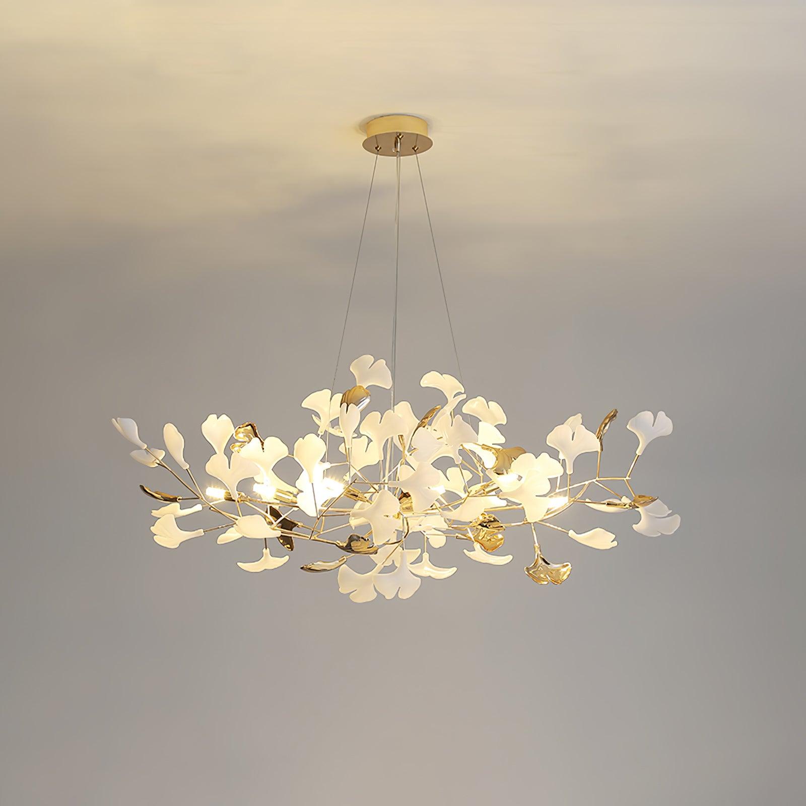 Olivia Ceramic Gingko Chandelier 3 Styles - Letslighting