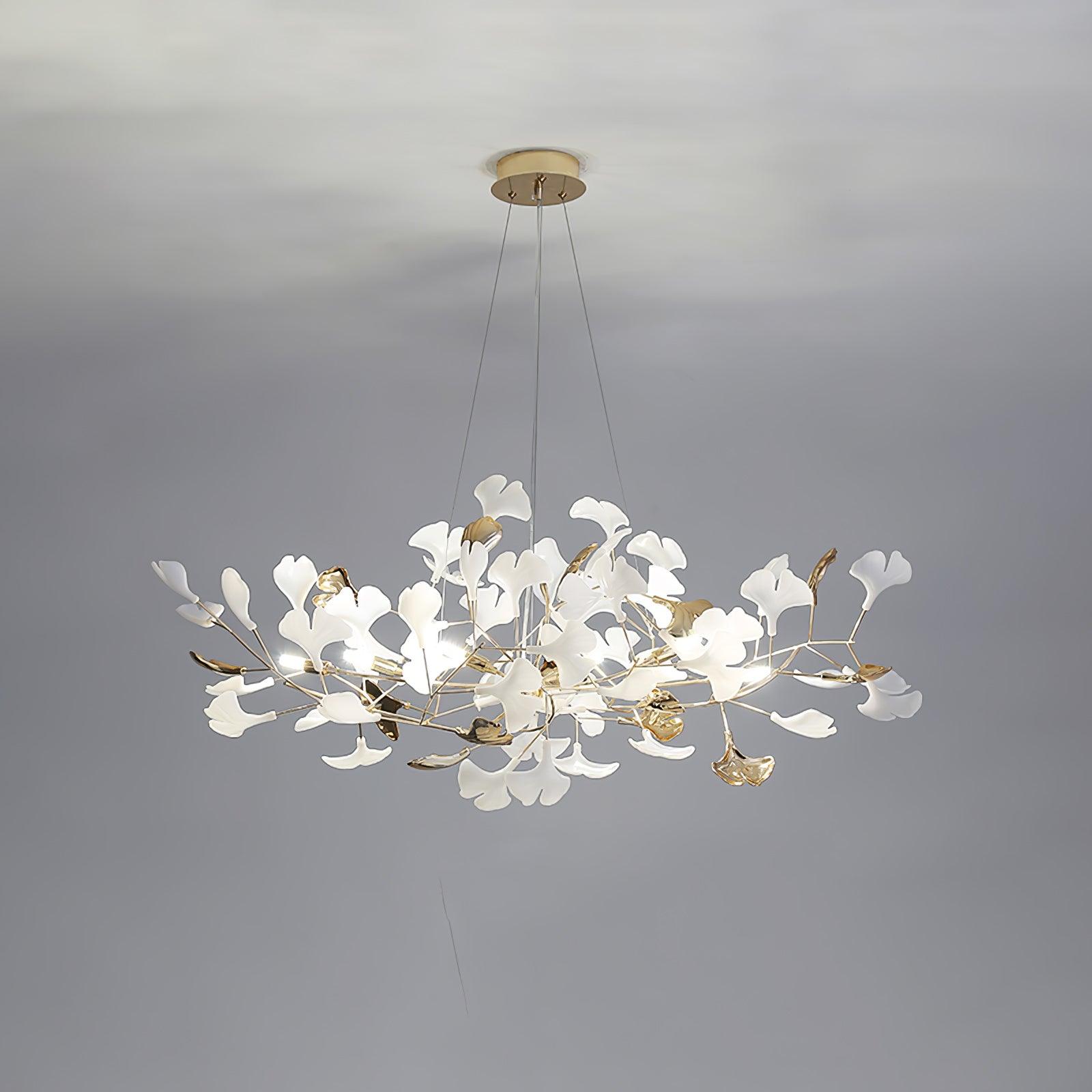 Olivia Ceramic Gingko Chandelier 3 Styles - Letslighting