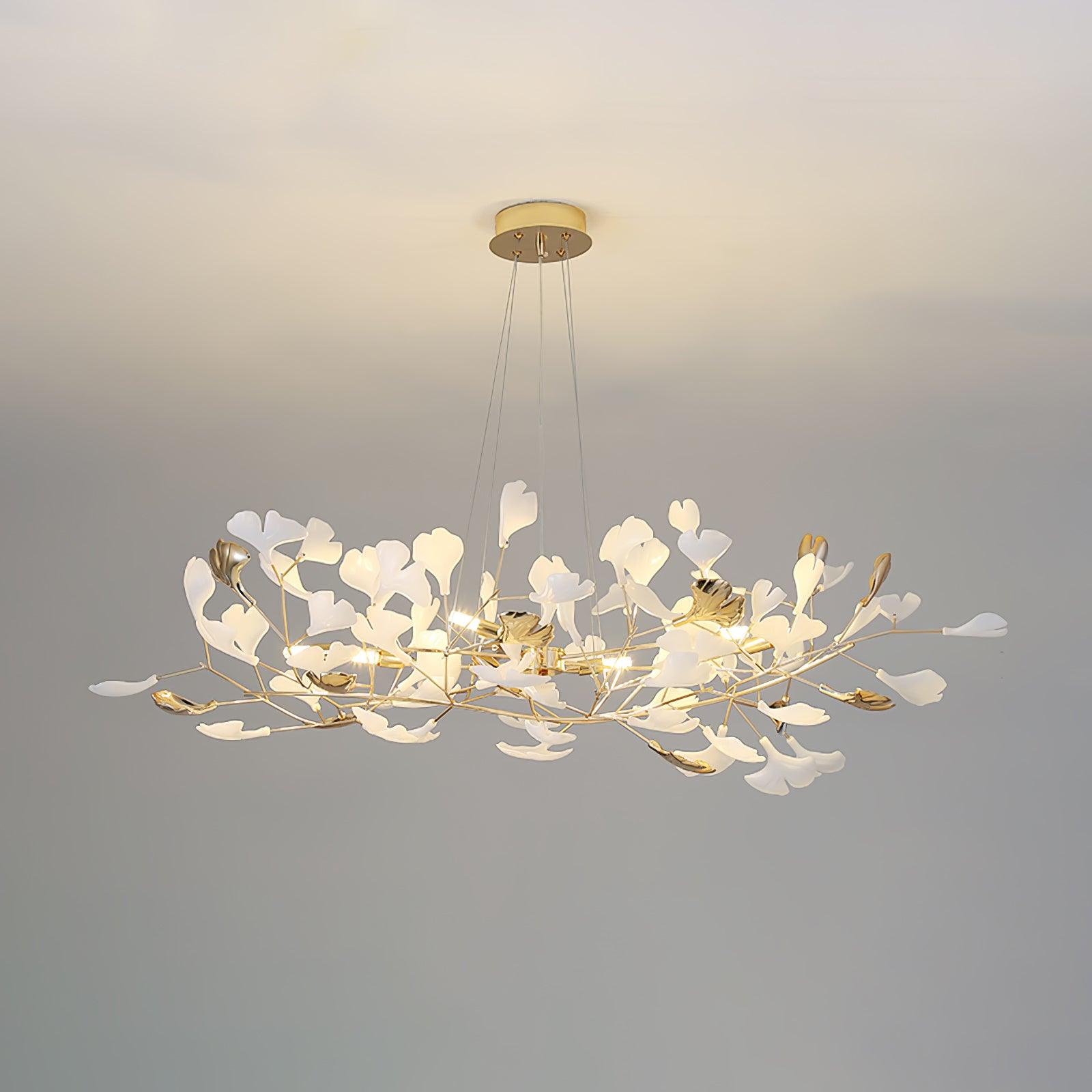 Olivia Ceramic Gingko Chandelier 3 Styles - Letslighting