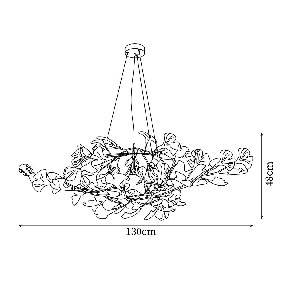 Gingko Chandelier S Style Nature-Inspired Elegance - Letslighting