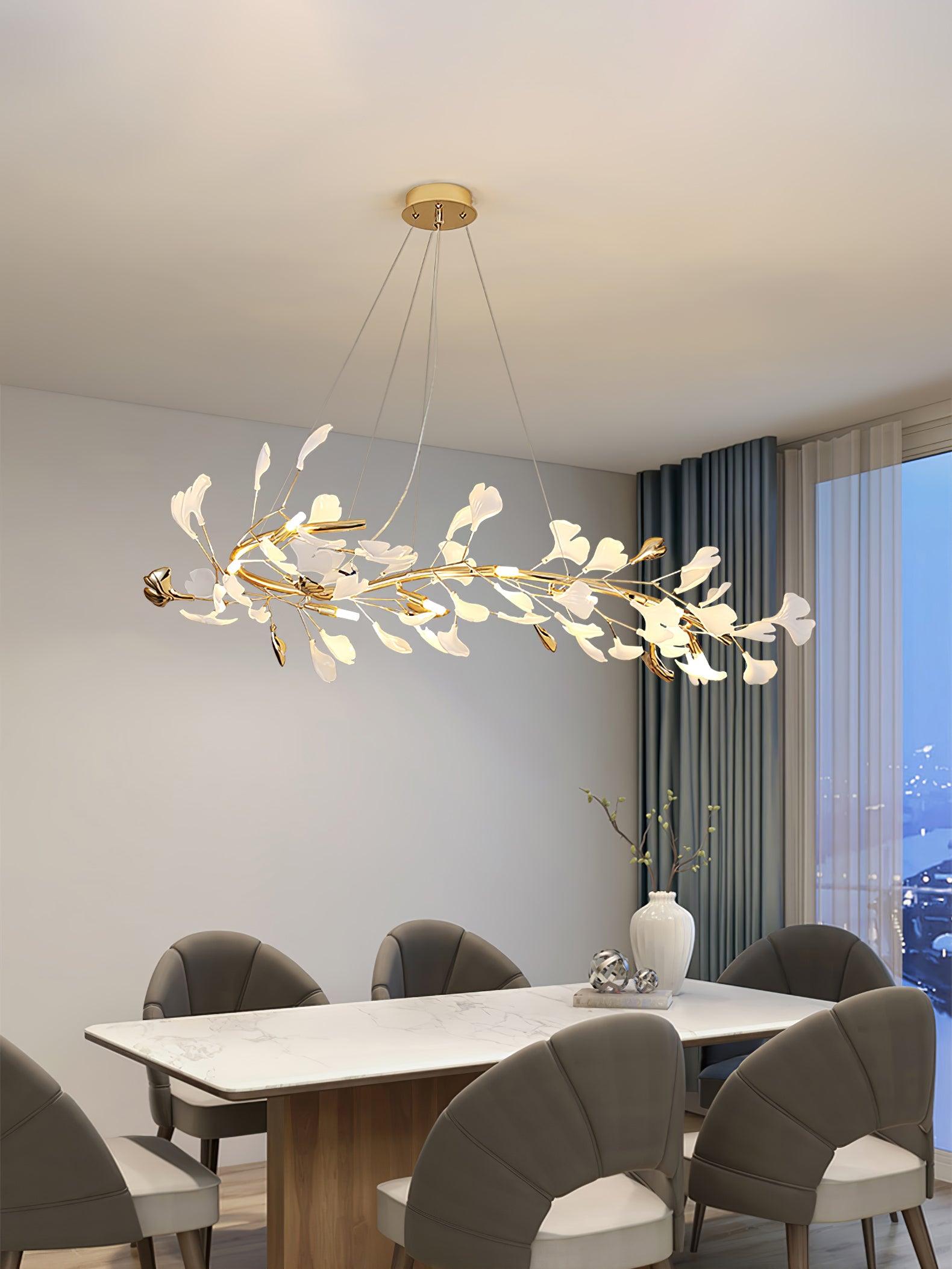 Olivia Ceramic Gingko Chandelier 4 Styles - Letslighting