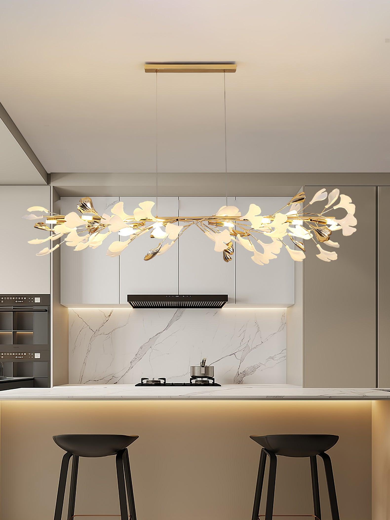 Olivia Ceramic Gingko Chandelier 4 Styles - Letslighting