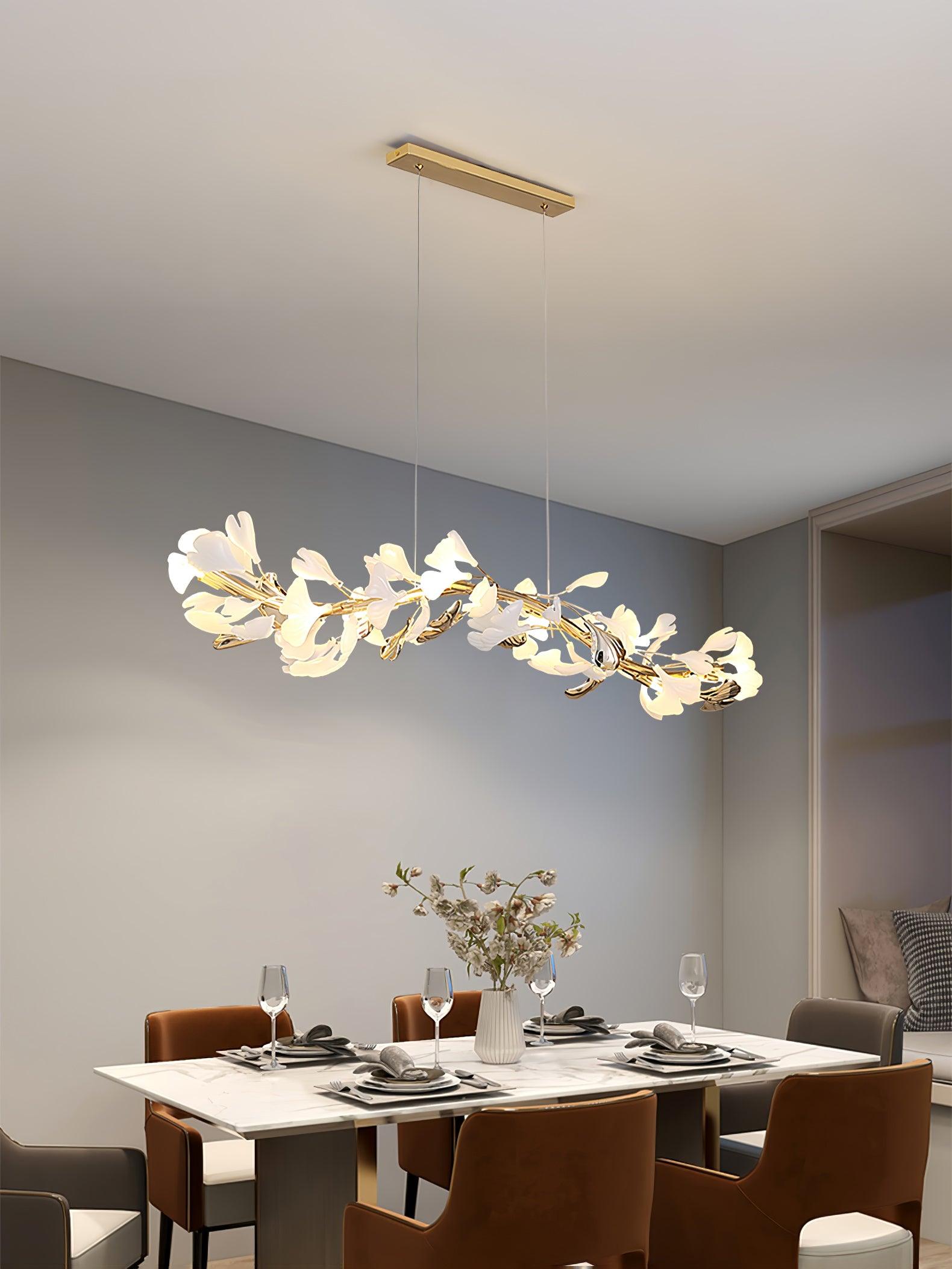 Olivia Ceramic Gingko Chandelier 4 Styles - Letslighting