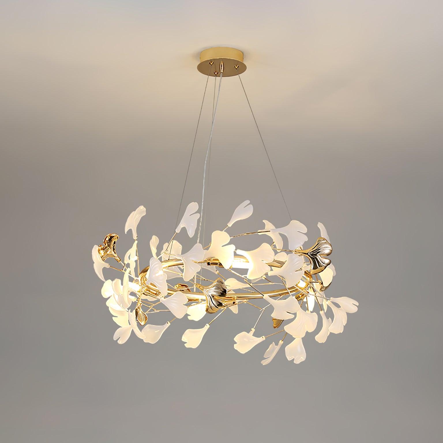 Olivia Ceramic Gingko Chandelier 4 Styles - Letslighting