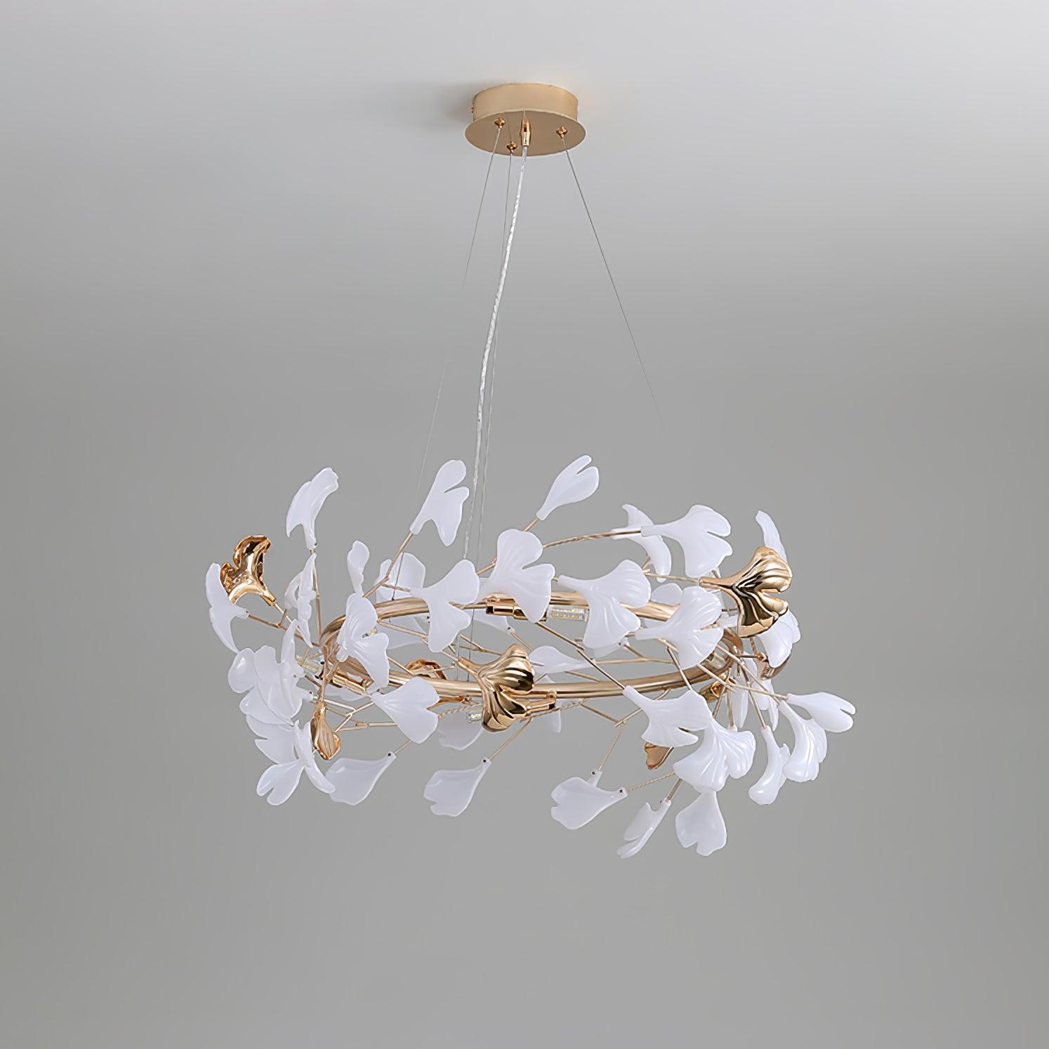 Olivia Ceramic Gingko Chandelier 4 Styles - Letslighting