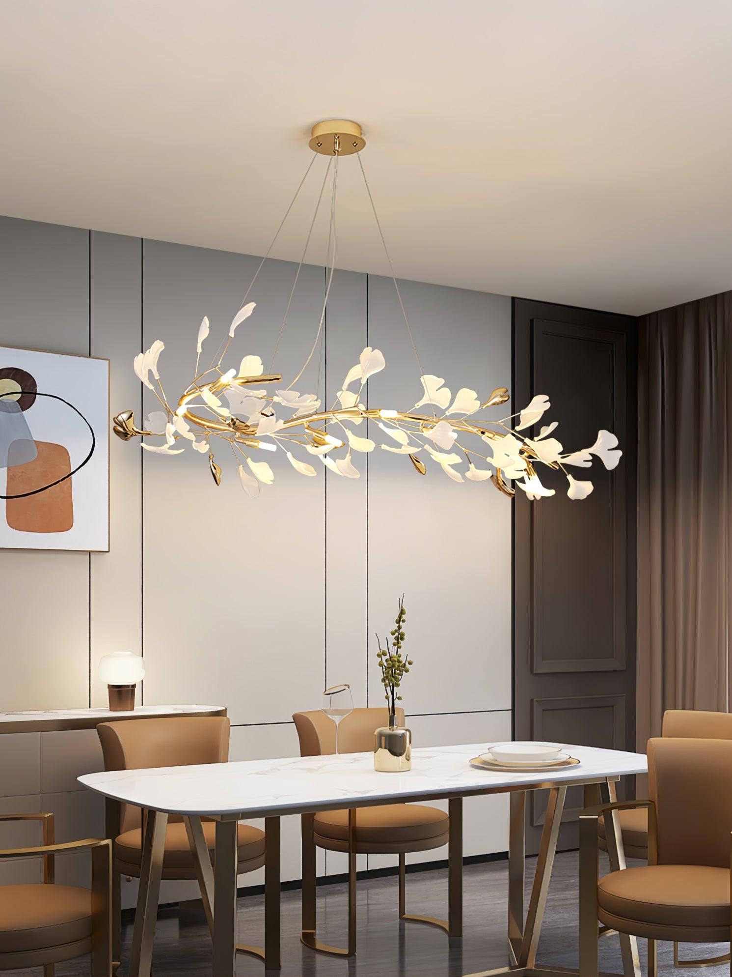 Olivia Ceramic Gingko Chandelier 4 Styles - Letslighting