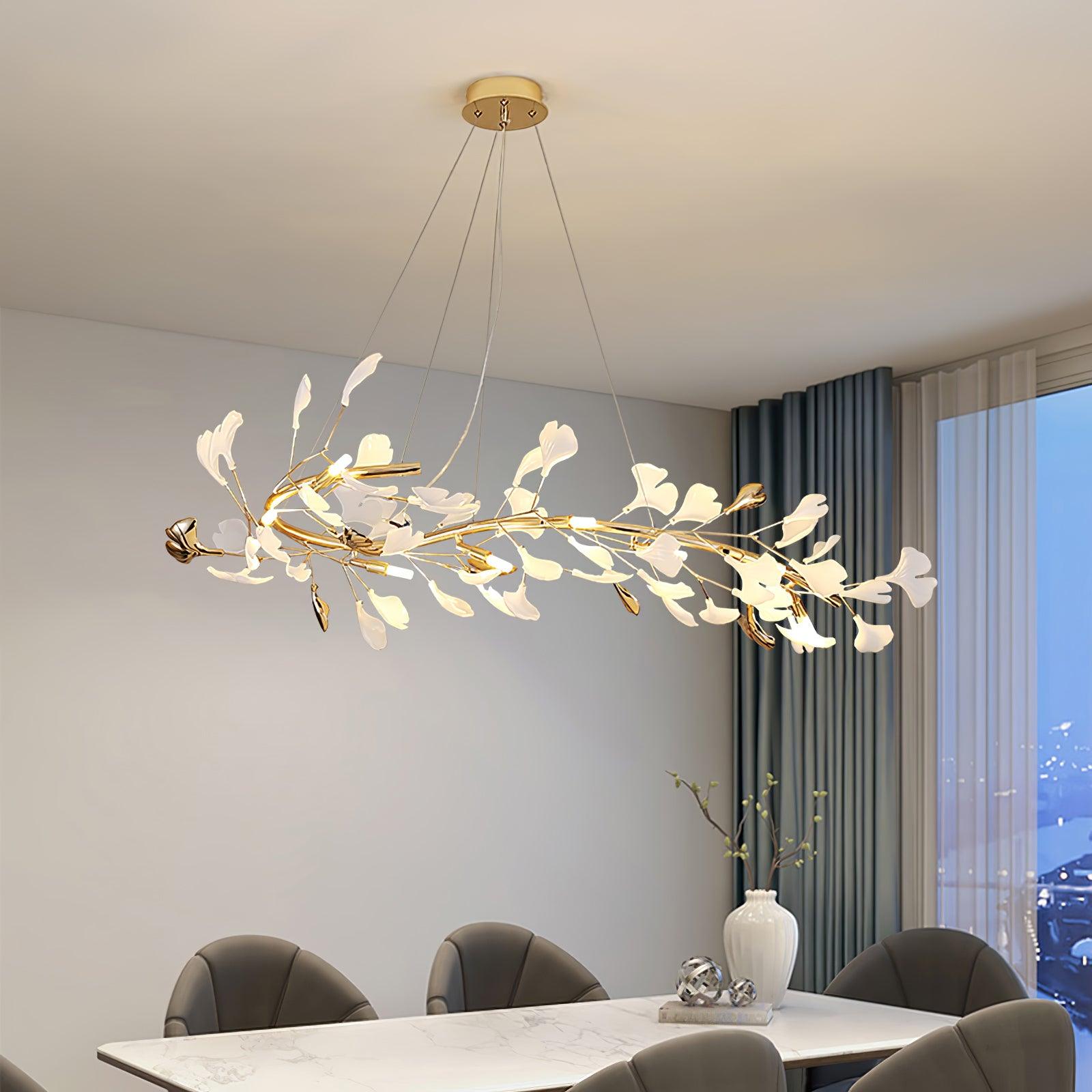 Olivia Ceramic Gingko Chandelier 4 Styles - Letslighting