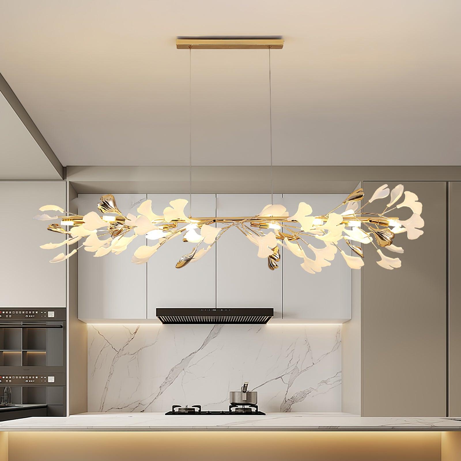 Olivia Ceramic Gingko Chandelier 4 Styles - Letslighting