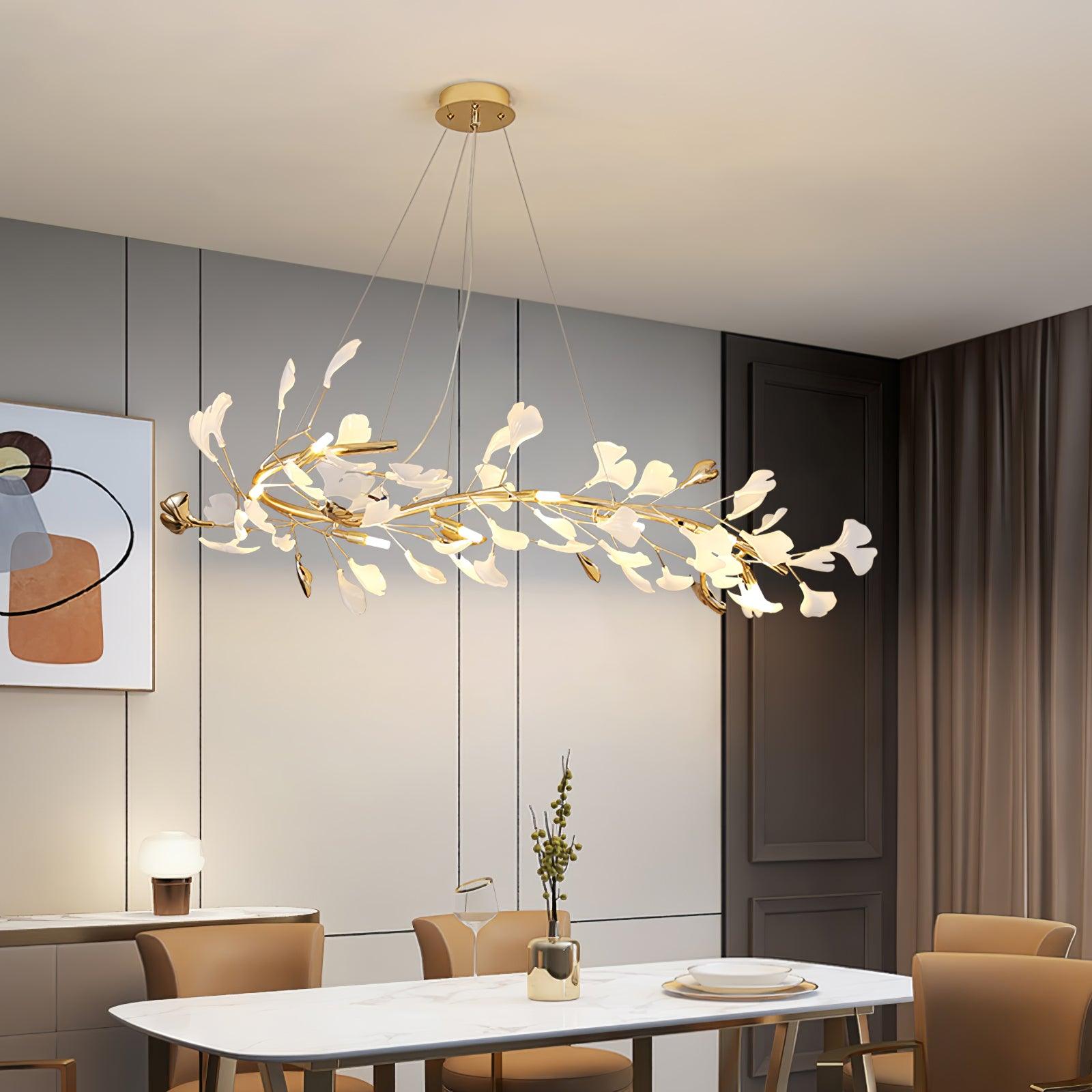 Olivia Ceramic Gingko Chandelier 4 Styles - Letslighting