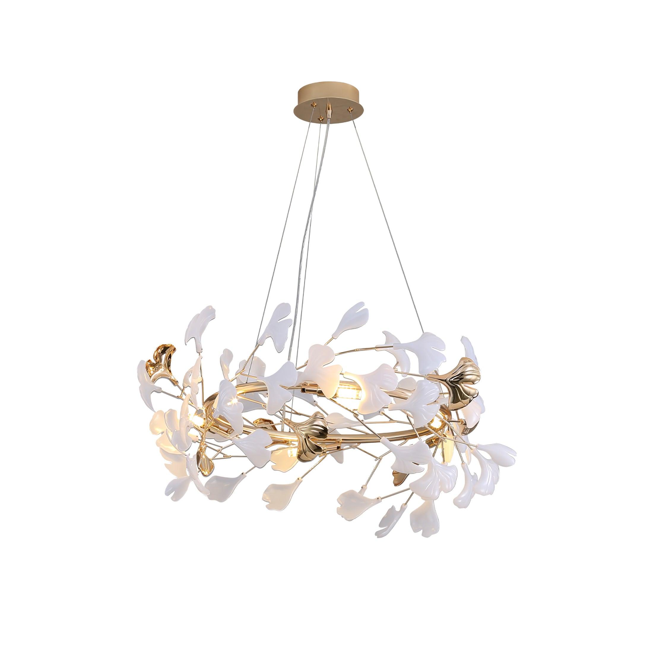Olivia Ceramic Gingko Chandelier 4 Styles - Letslighting