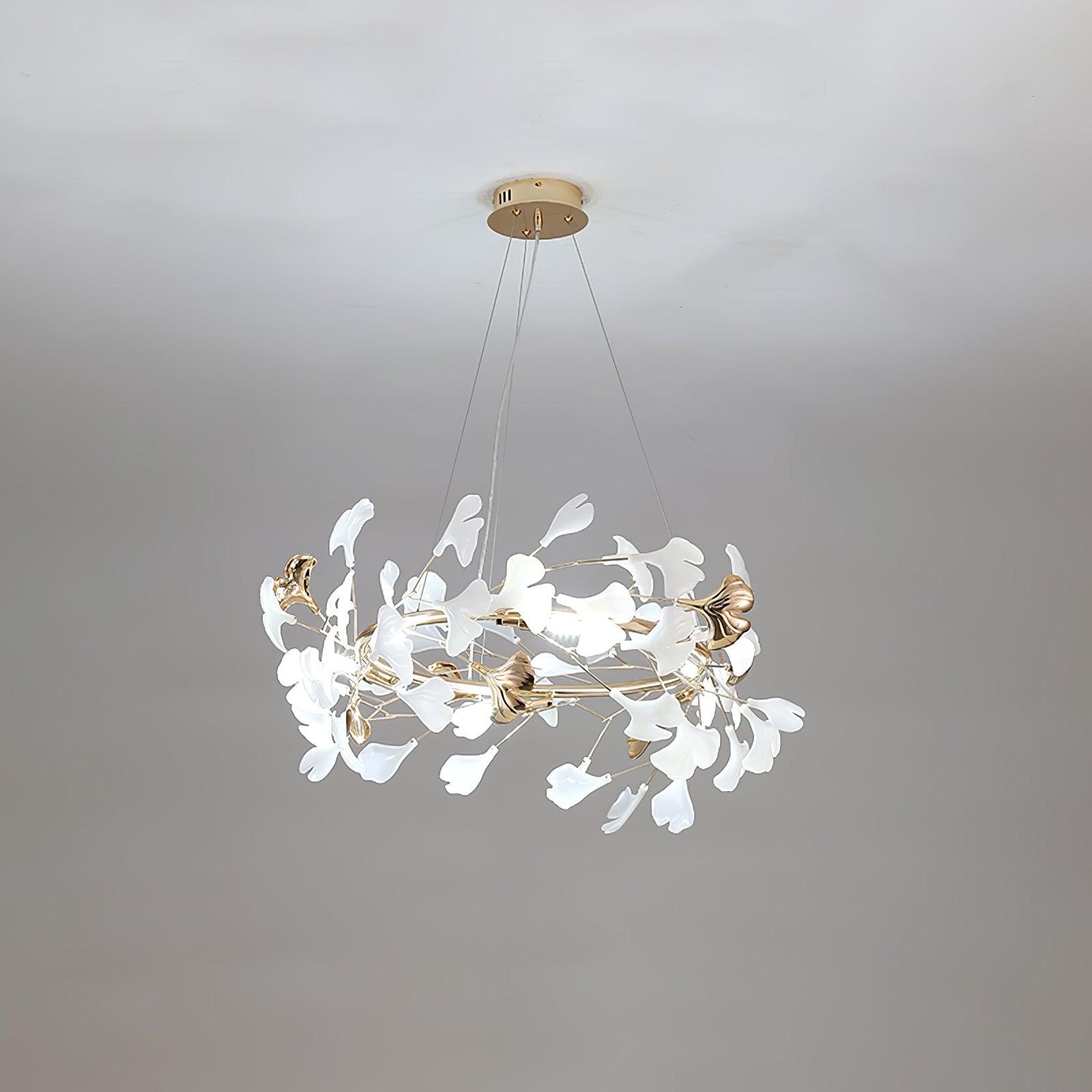 Olivia Ceramic Gingko Chandelier 4 Styles - Letslighting