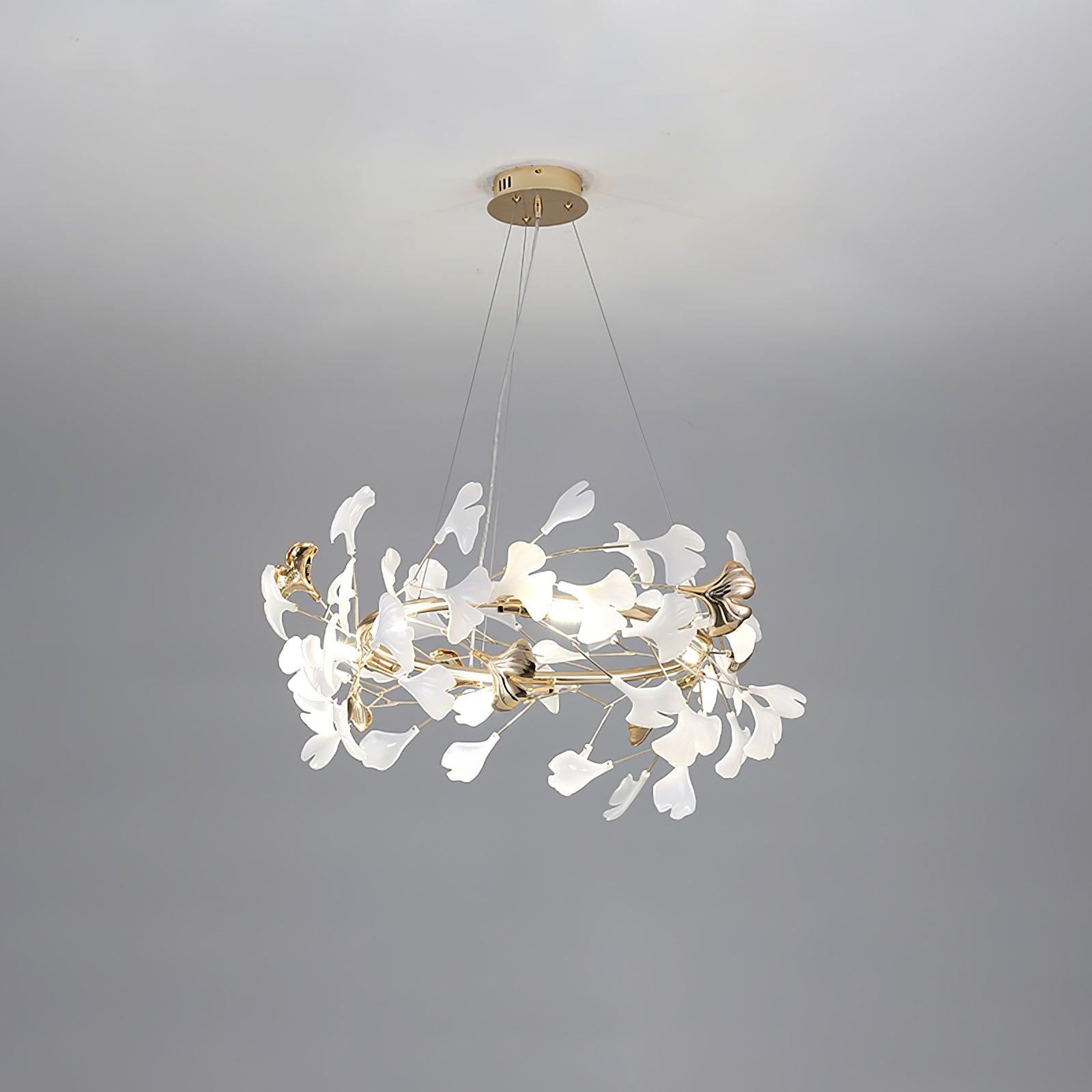 Olivia Ceramic Gingko Chandelier 4 Styles - Letslighting