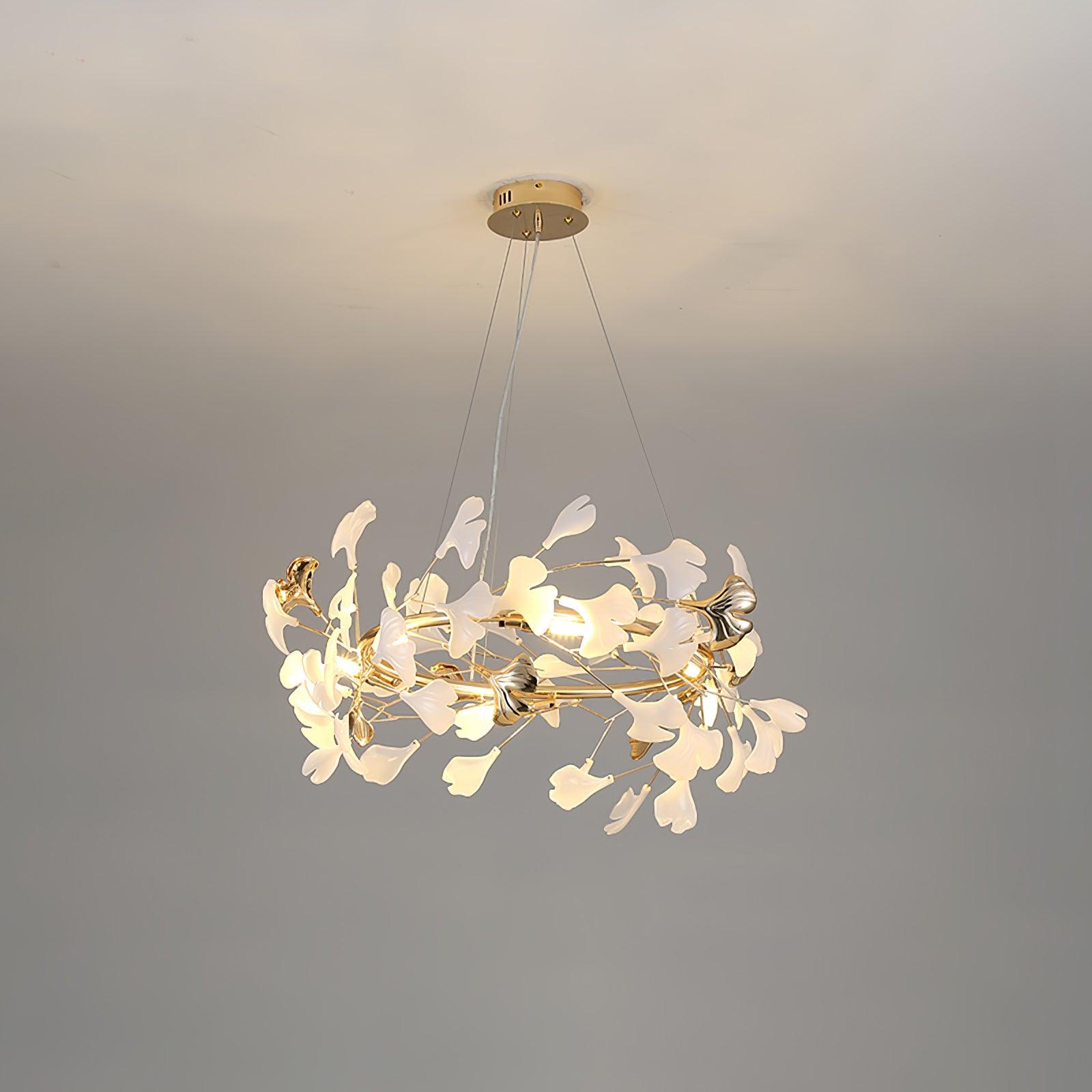 Olivia Ceramic Gingko Chandelier 4 Styles - Letslighting