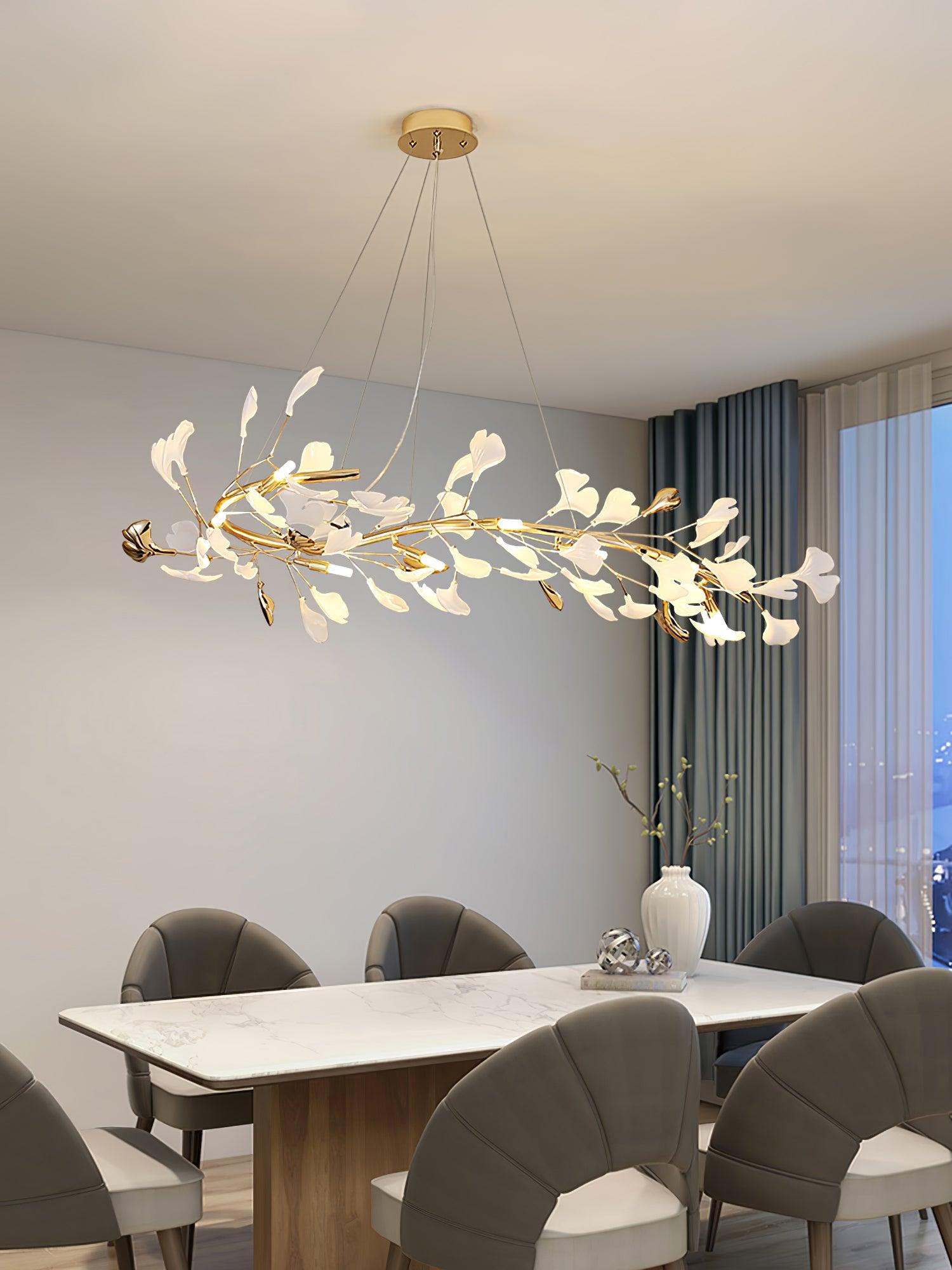 Olivia Ceramic Gingko Chandelier 4 Styles - Letslighting