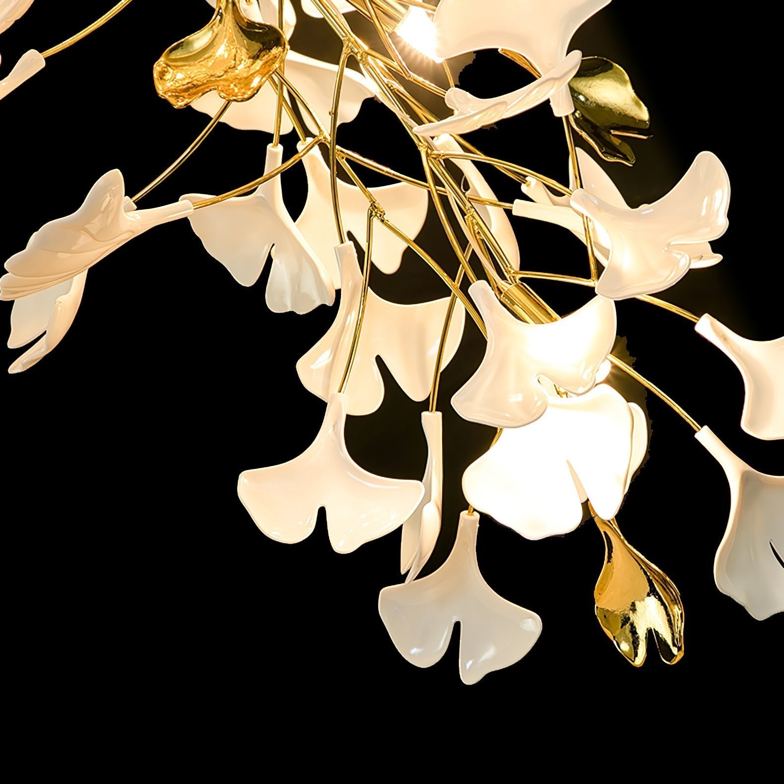 Ivmarel Gingko Long Branch Ceramics Chandelier - Letslighting