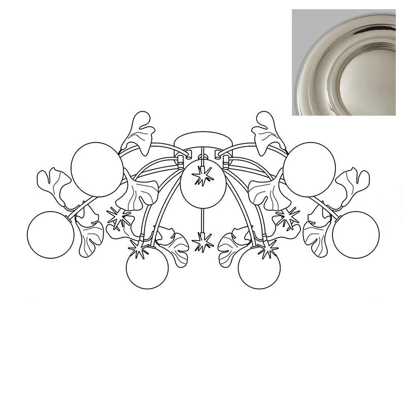 Capiz Gingko Glass Ball Ceiling Light - Letslighting