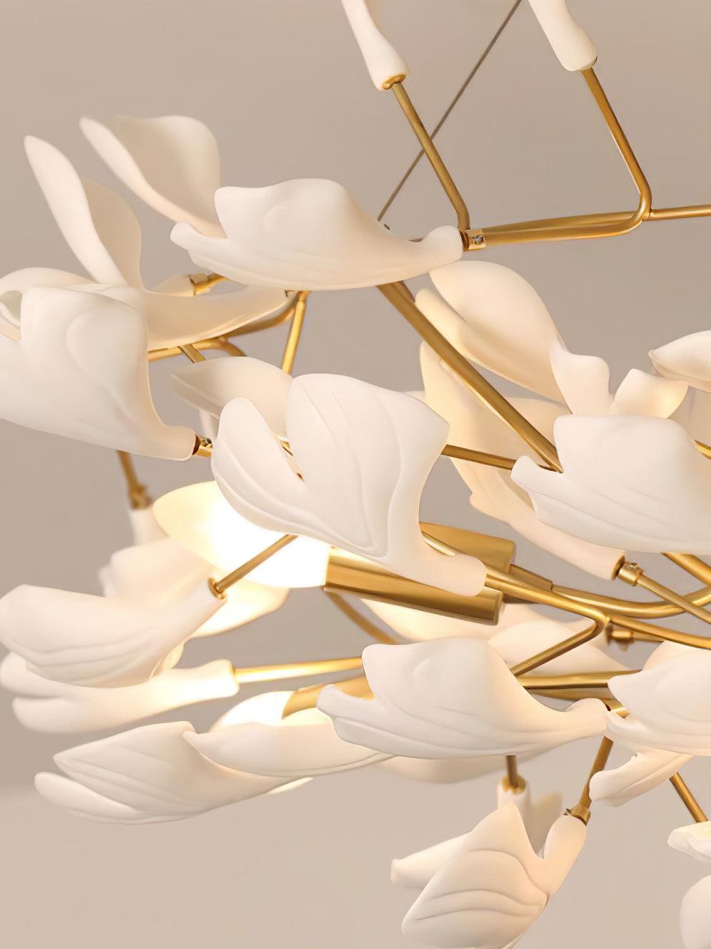 Ivmarel Gingko Long Branch Ceramics Chandelier - Letslighting