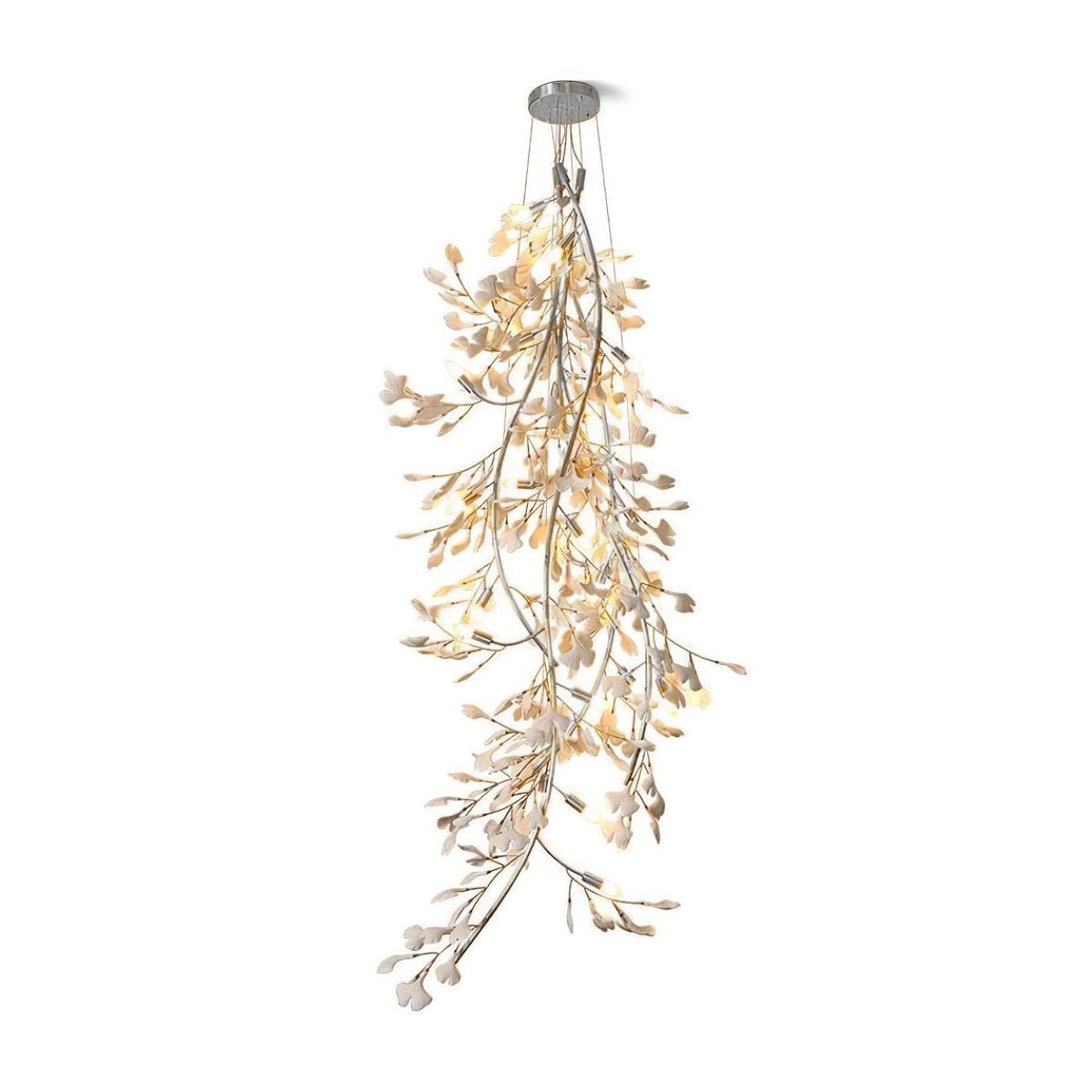 Ivmarel Gingko Long Branch Ceramics Chandelier - Letslighting