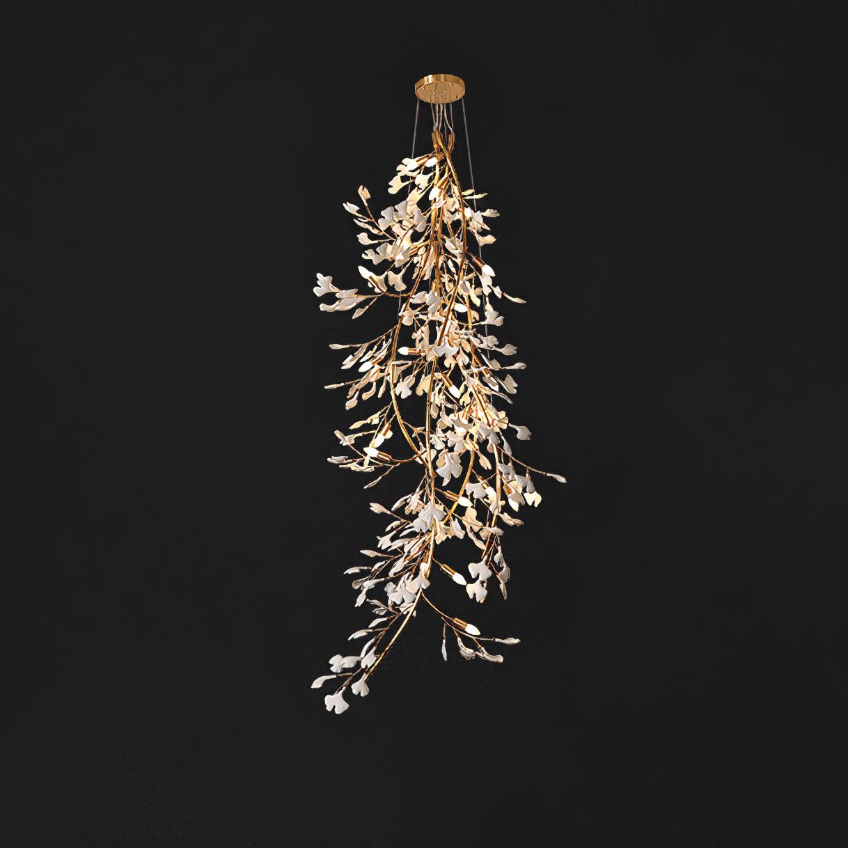 Ivmarel Gingko Long Branch Ceramics Chandelier - Letslighting
