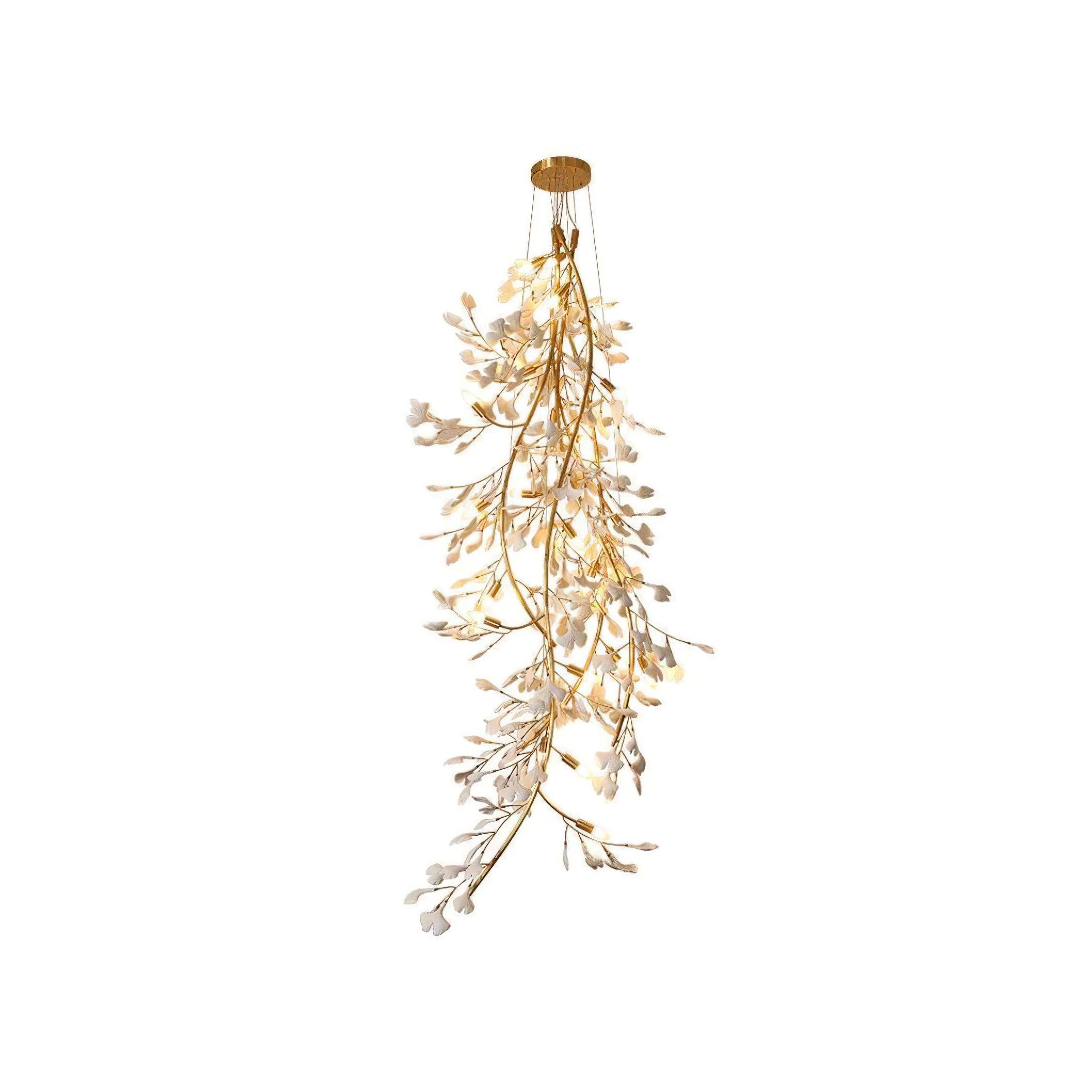 Ivmarel Gingko Long Branch Ceramics Chandelier - Letslighting