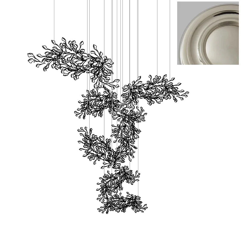 Gingko Chandelier Leaf Form Pendant Nature Inspired - Letslighting