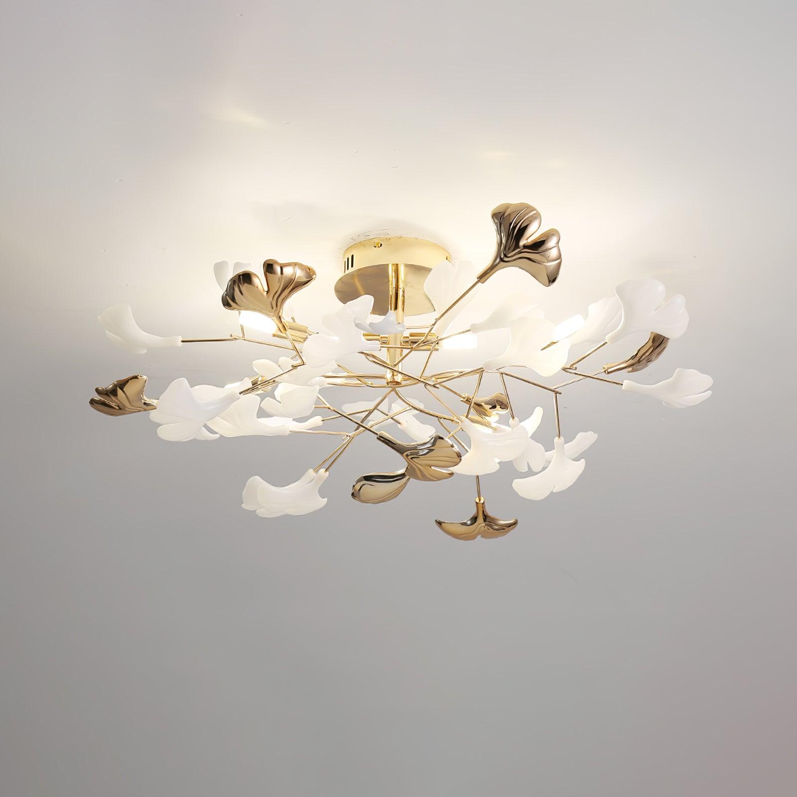 Artheel Premium Nordic Art Gingko Rotating Ceramics Ceiling Lamp - Letslighting