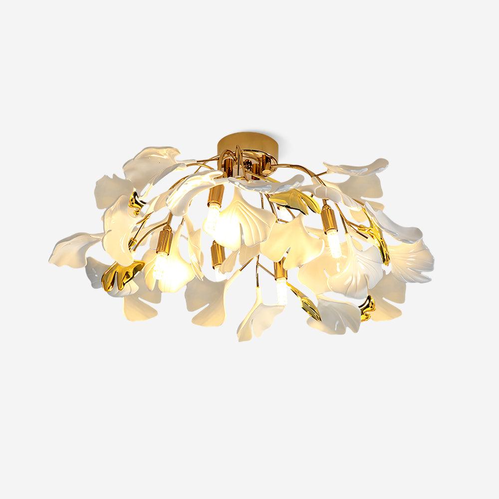 Olivia Ginkgo Ceramics Ceiling Light - Letslighting