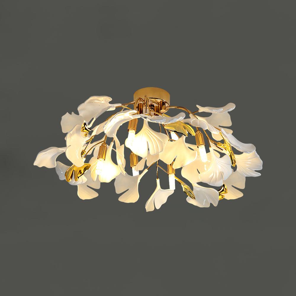 Olivia Ginkgo Ceramics Ceiling Light - Letslighting