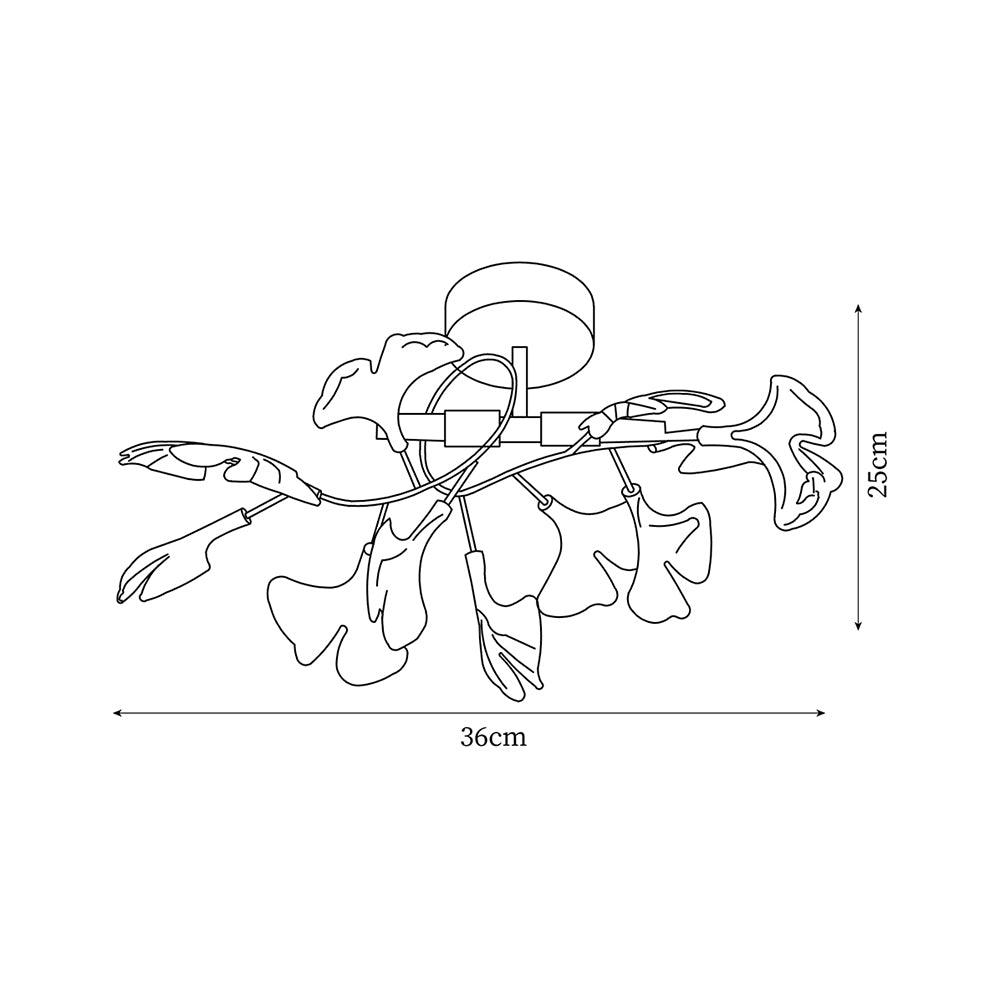 Callenne Elegant Ginkgo Leaf Ceiling Light