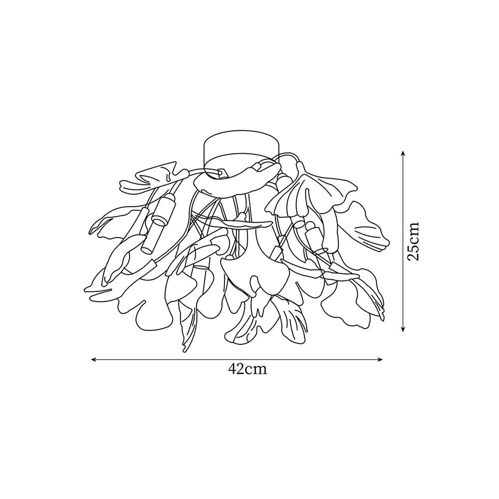 Callenne Elegant Ginkgo Leaf Ceiling Light